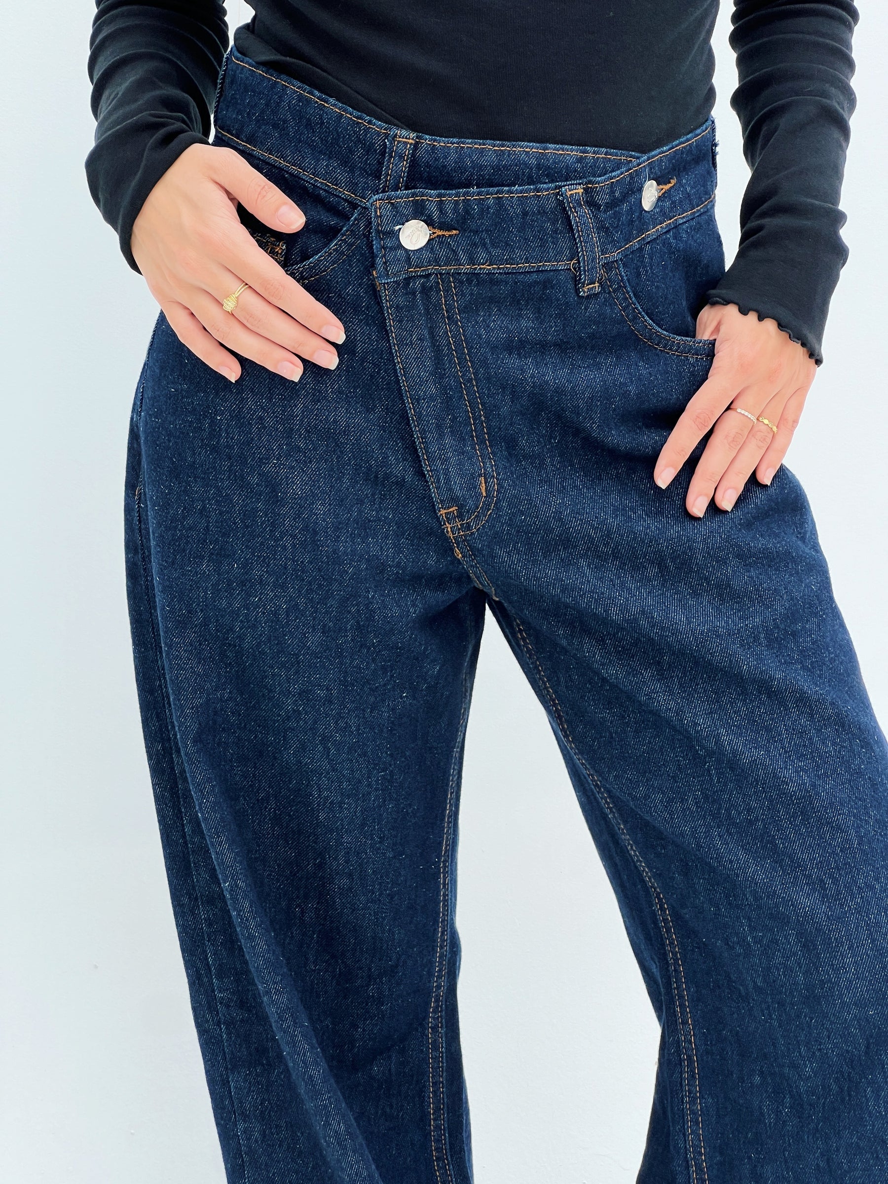 72782-Cross Button Jeans - Image 4