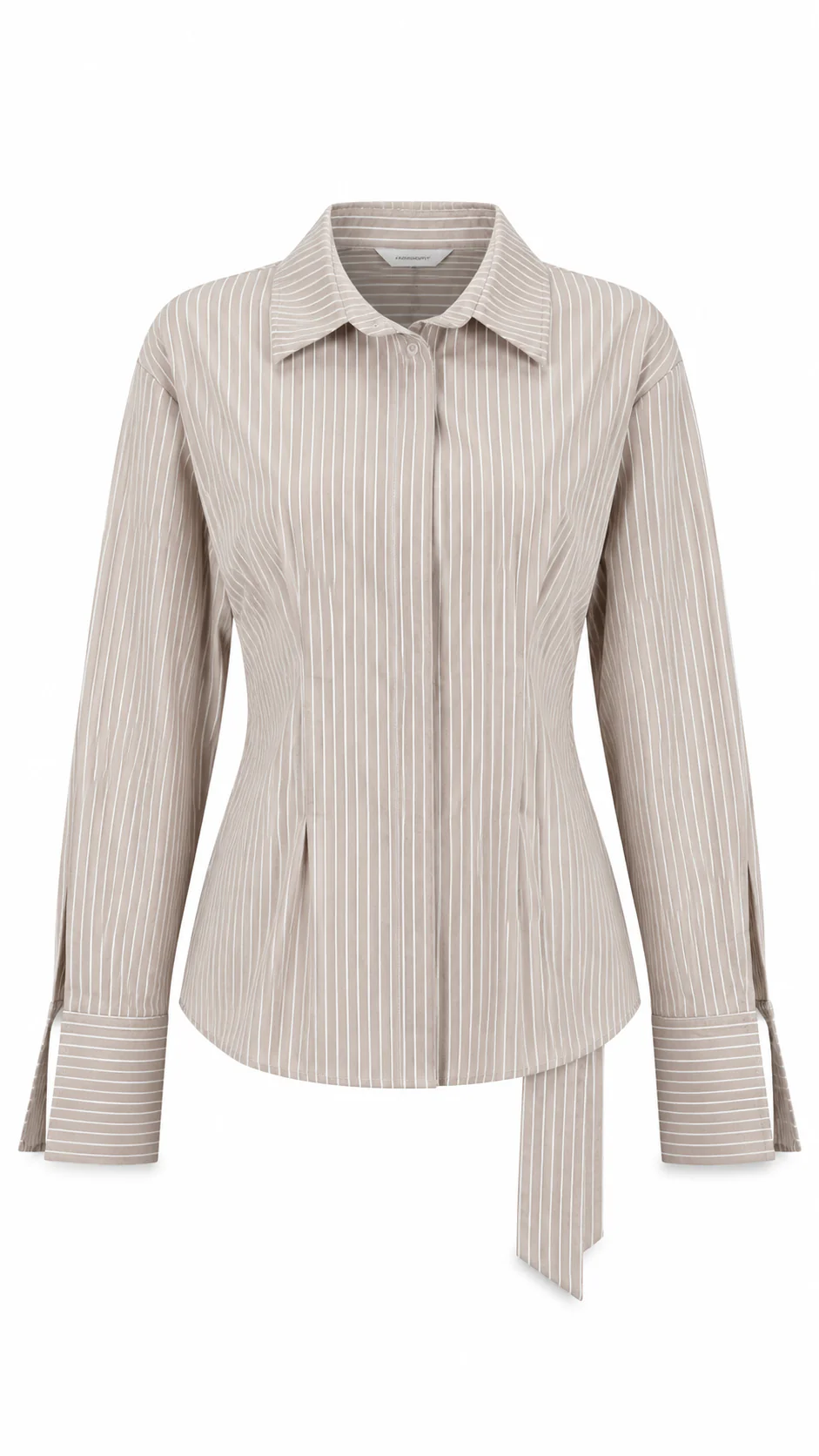 Back Belt and Chest Pleats Shirt - Image 12