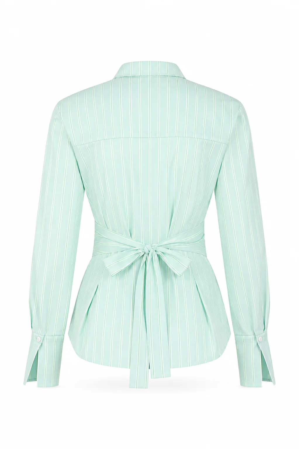 Back Belt and Chest Pleats Shirt - Image 16
