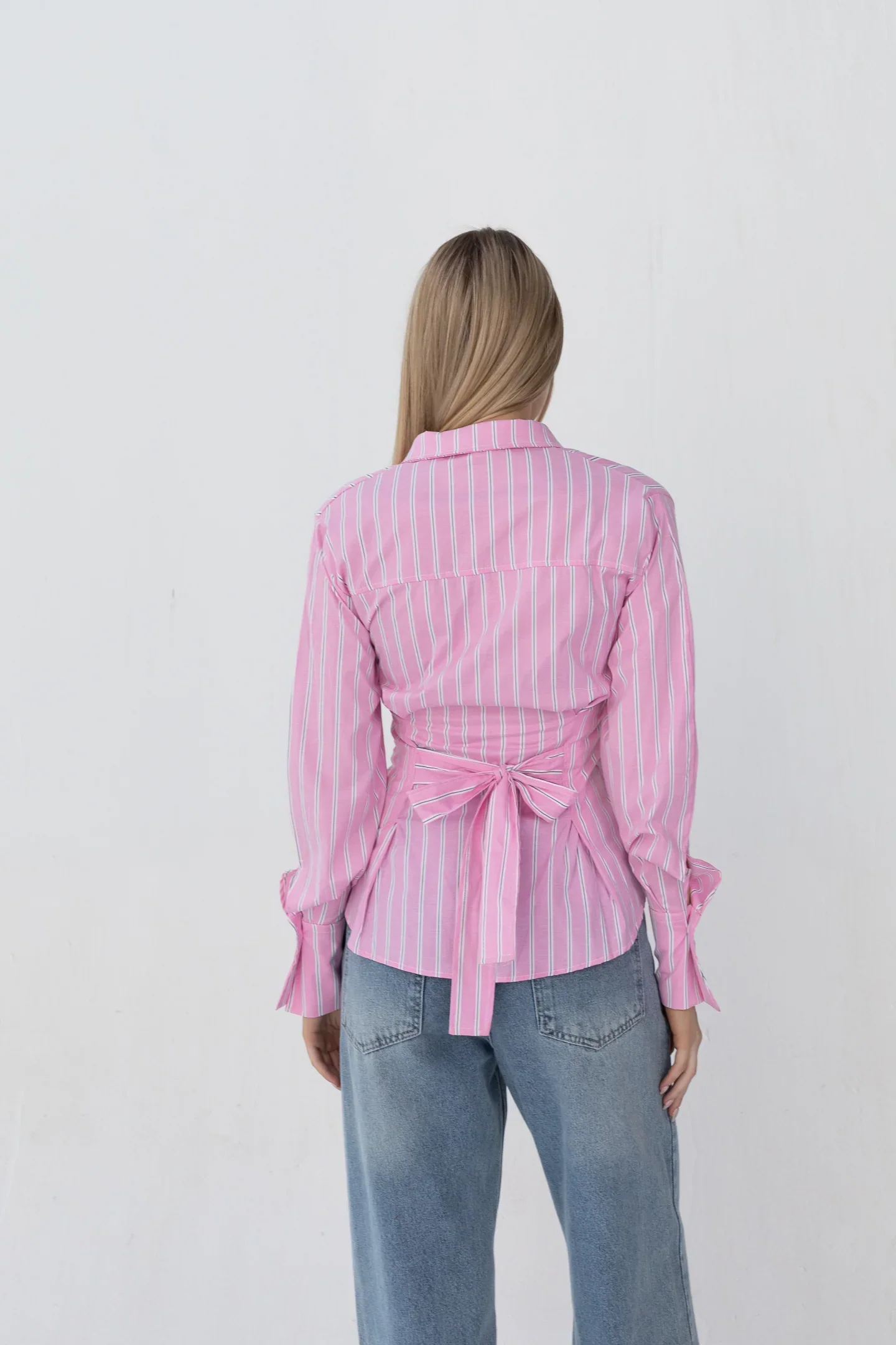 Back Belt and Chest Pleats Shirt - Image 22