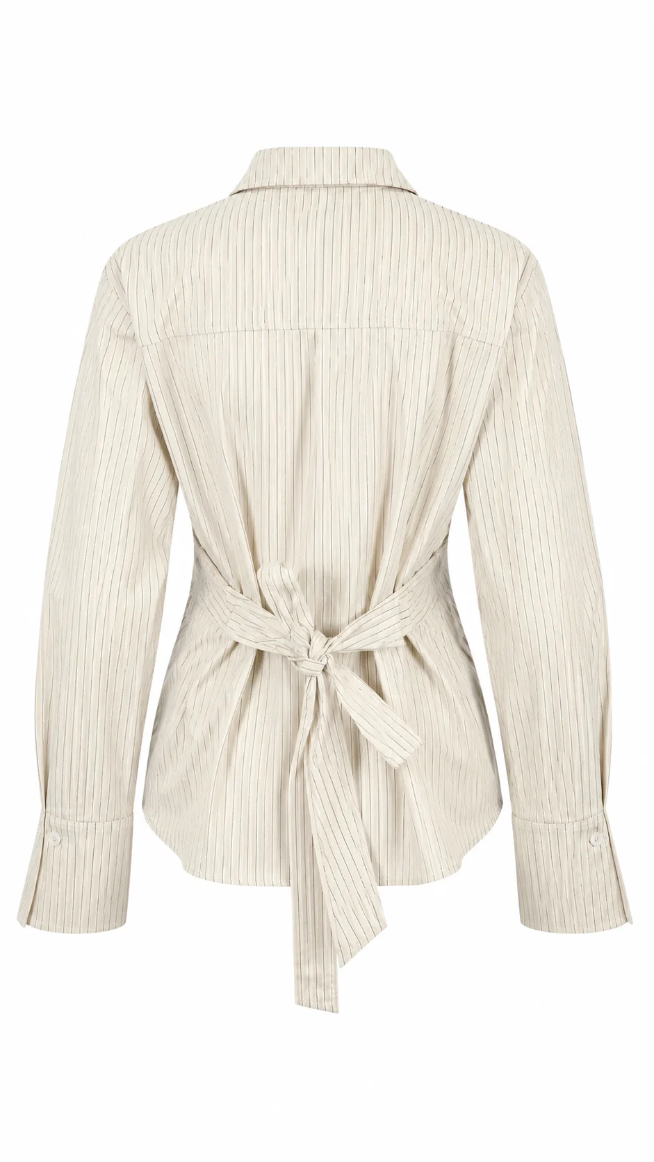 Back Belt and Chest Pleats Shirt - Image 5