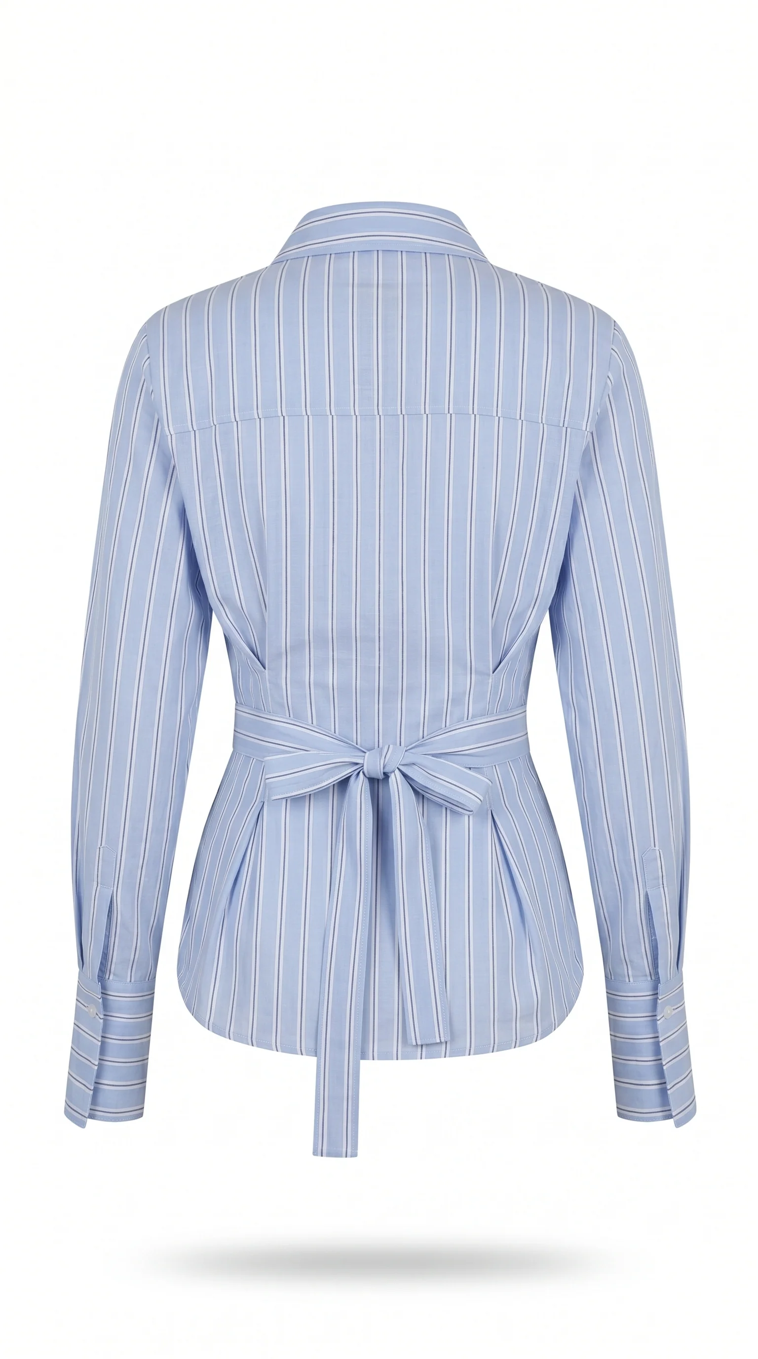 Back Belt and Chest Pleats Shirt - Image 8