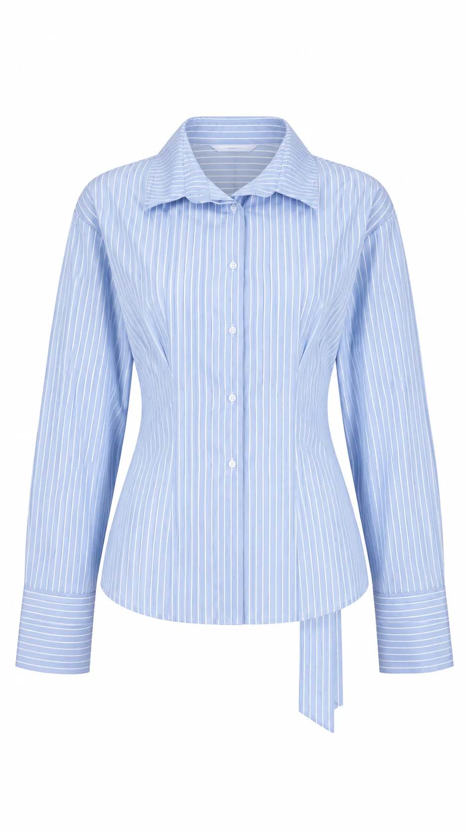 Back Belt and Chest Pleats Shirt - Image 9