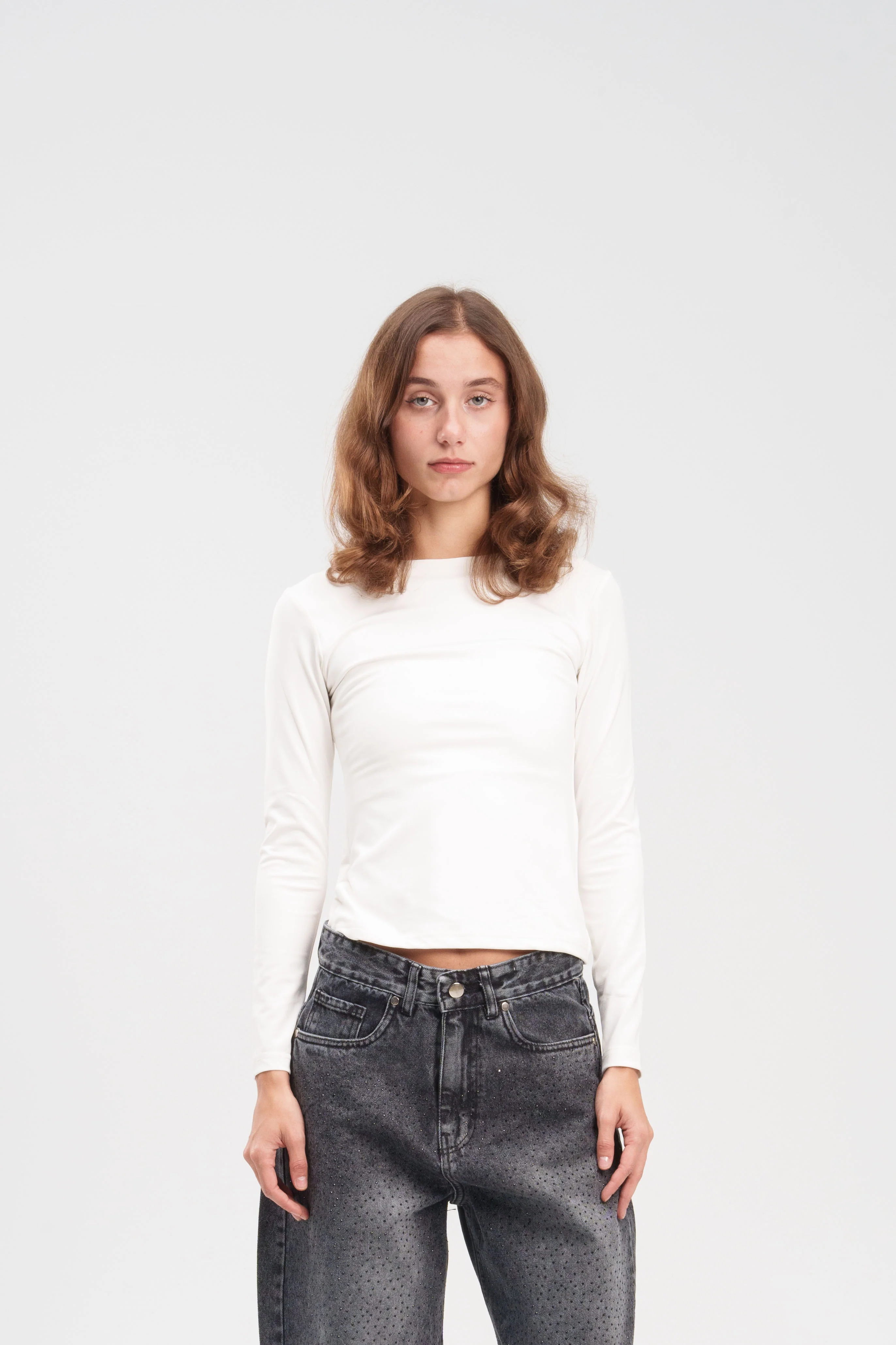 Long-Sleeve Crewneck Top - Image 21