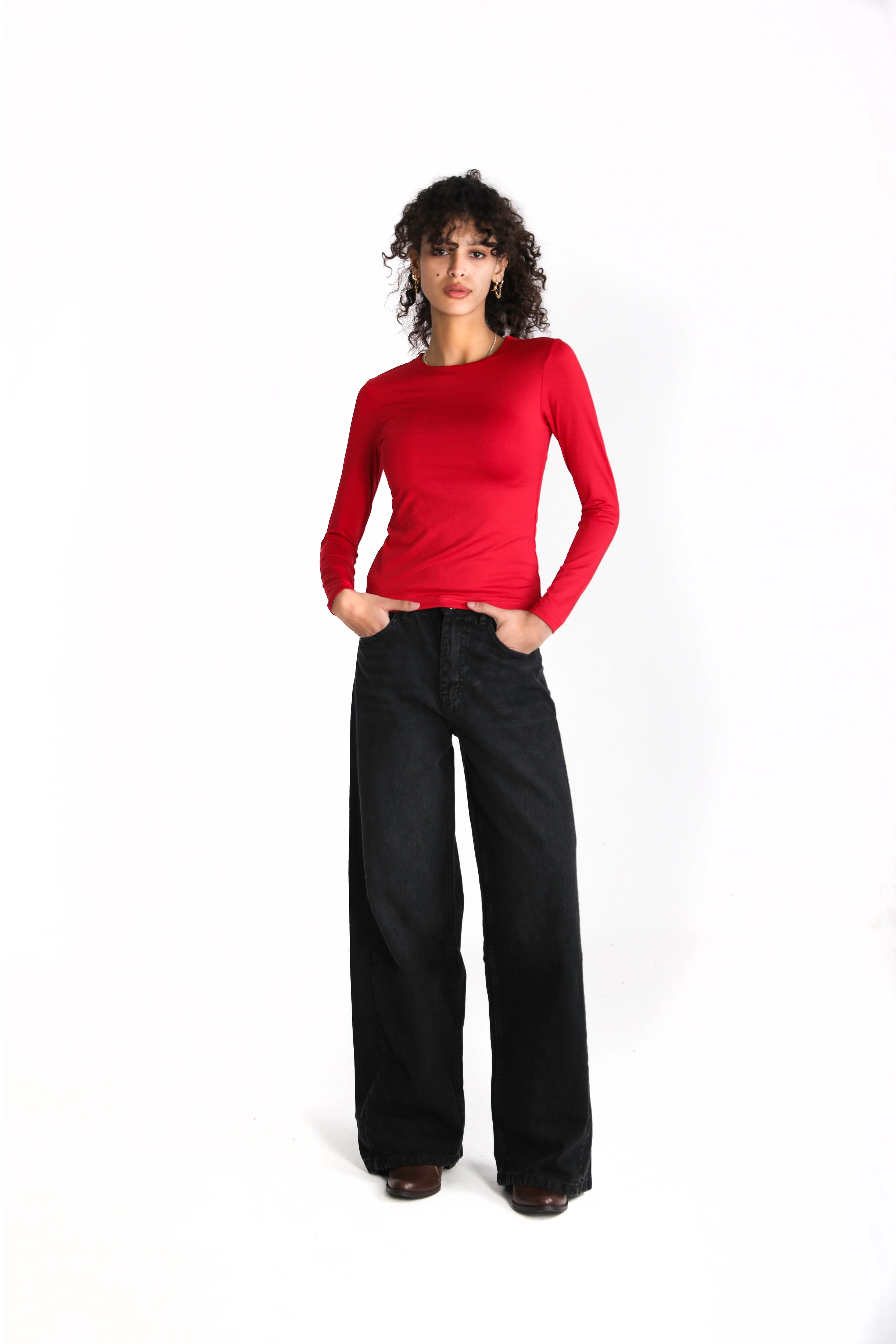 Long-Sleeve Crewneck Top - Image 51