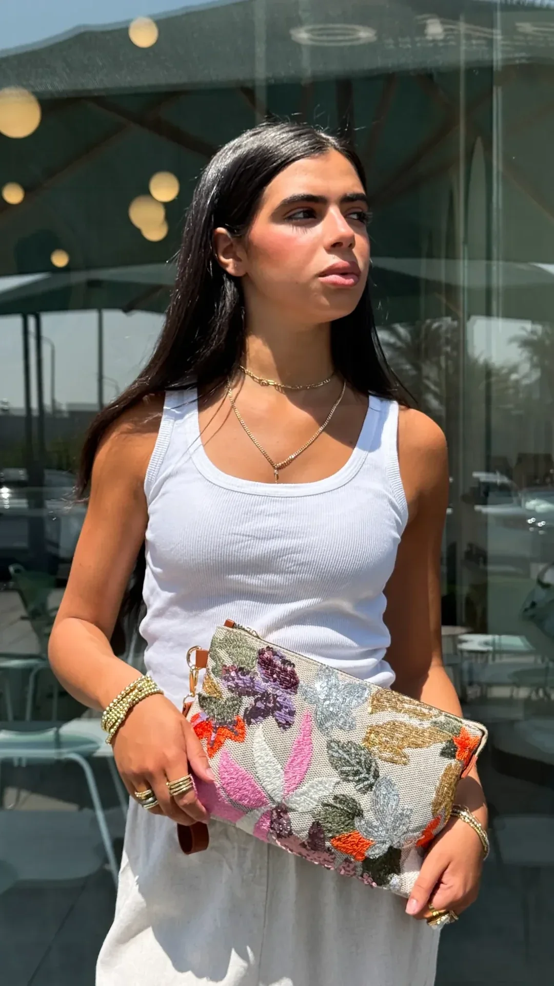 Desert Bloom Embroidered Clutch - Image 3