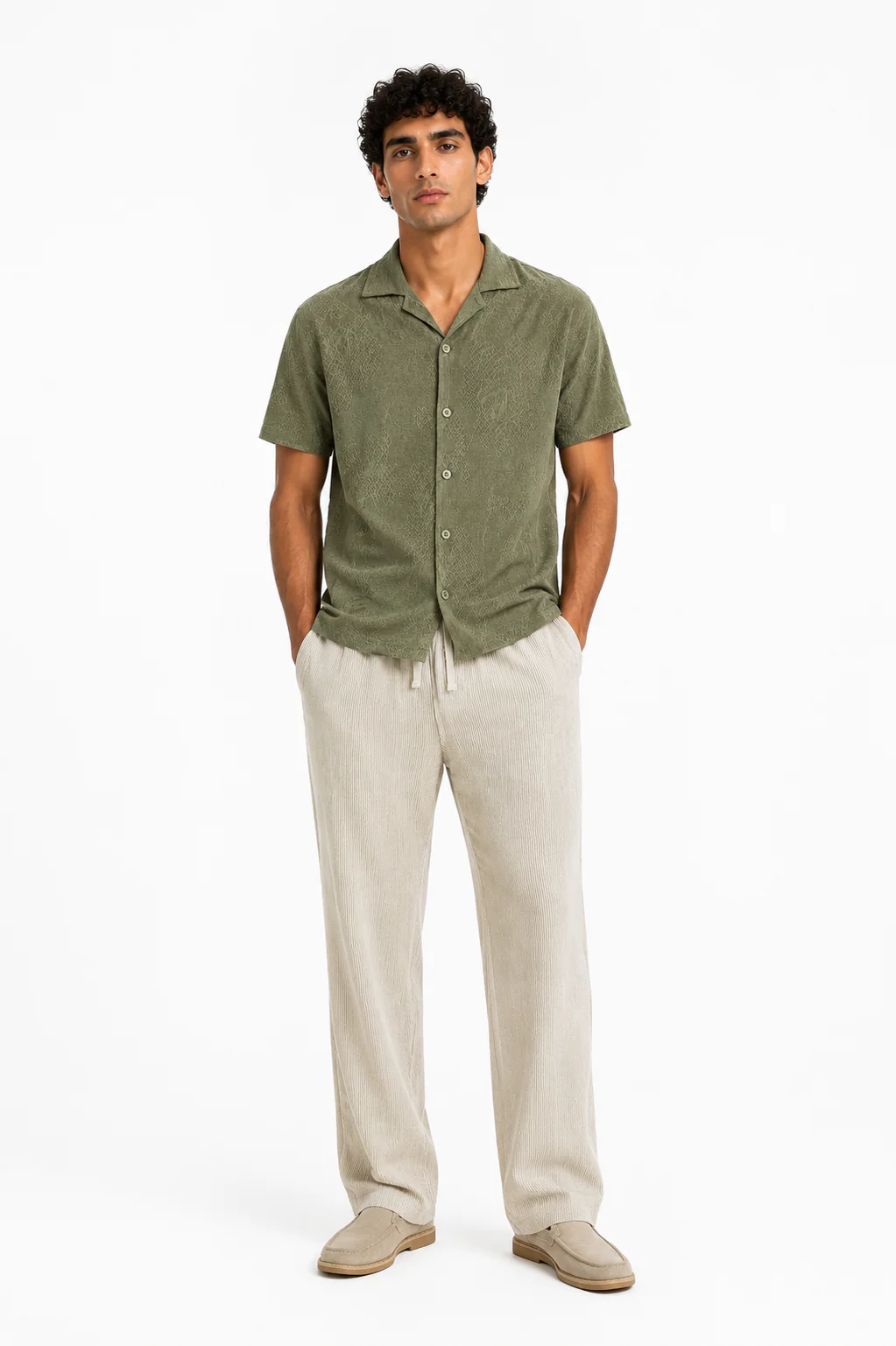 G1-Men's Striped Linen Pants - Image 3