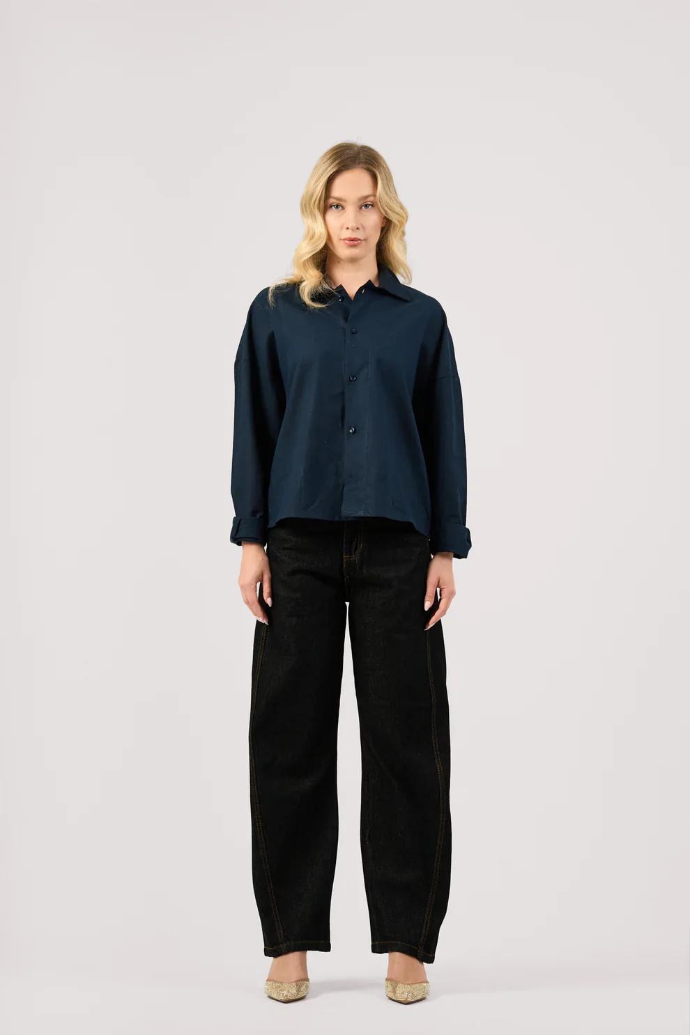 GN05-Women's Raw Balloon Denim - Image 5