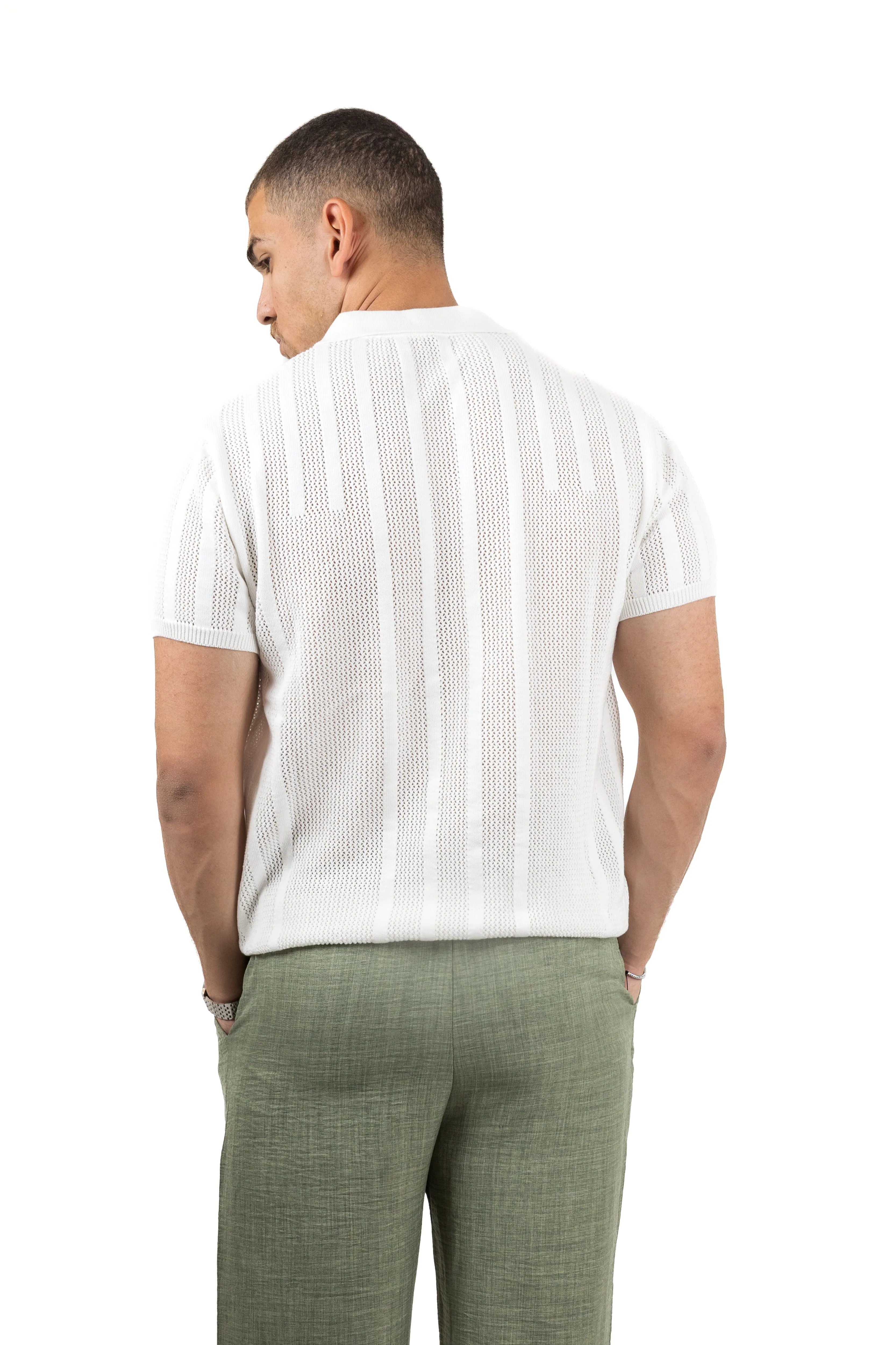Knitted Quarter-Zipper Polo - Image 5