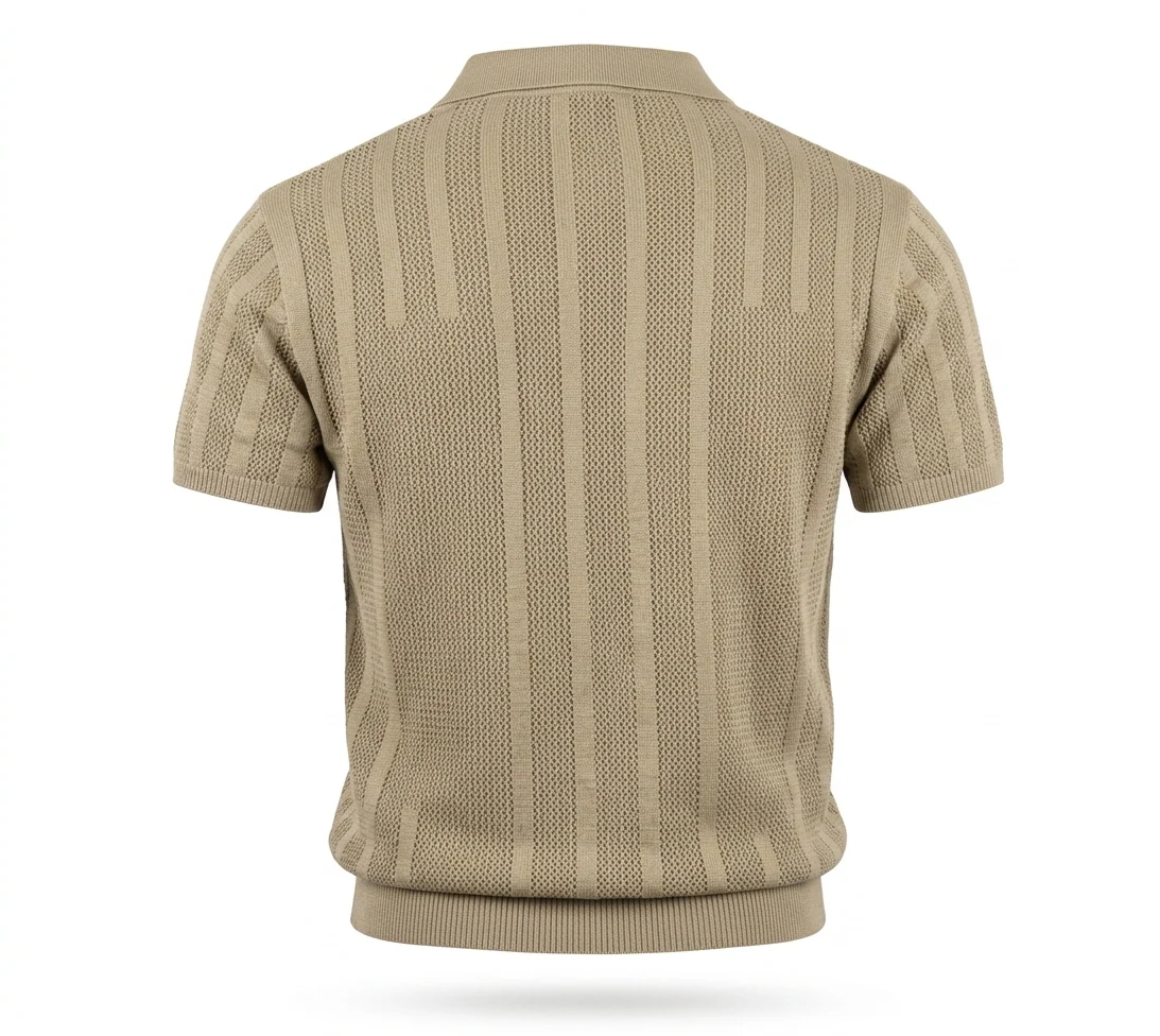 Knitted Quarter-Zipper Polo - Image 7
