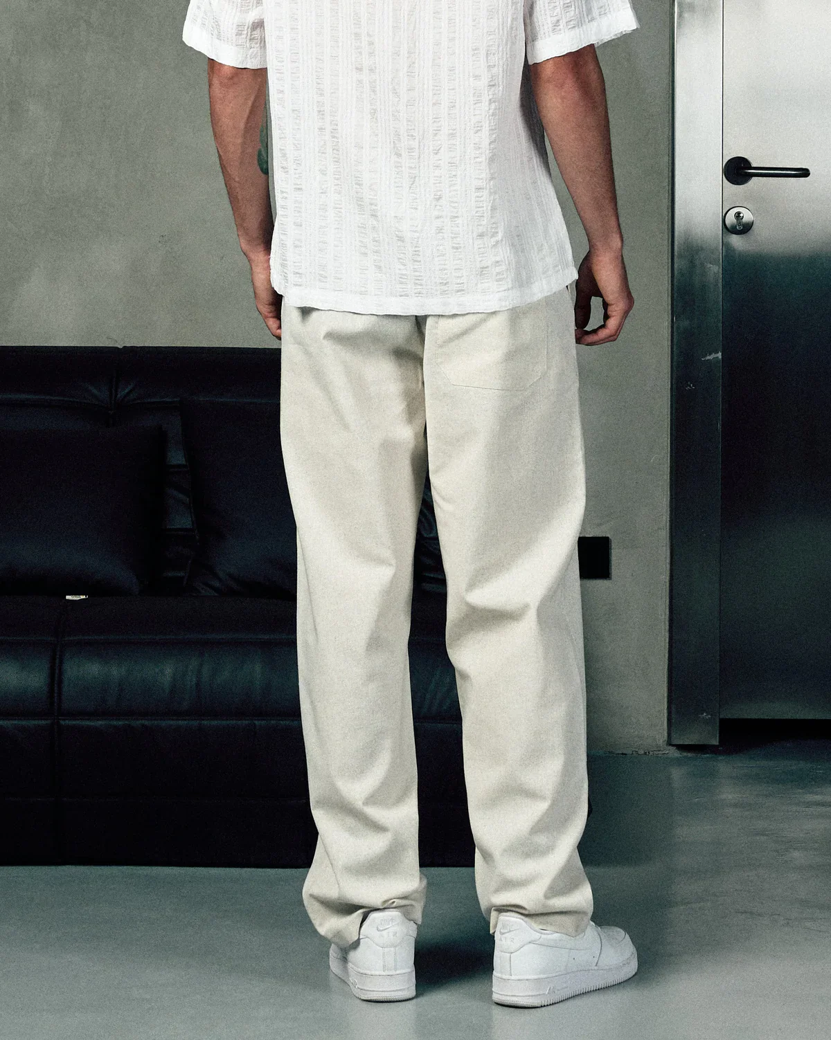 Linen Blend Pleated Pants - Image 4