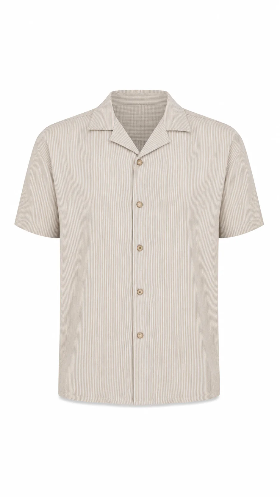 Men’s Striped Linen Set Shirt