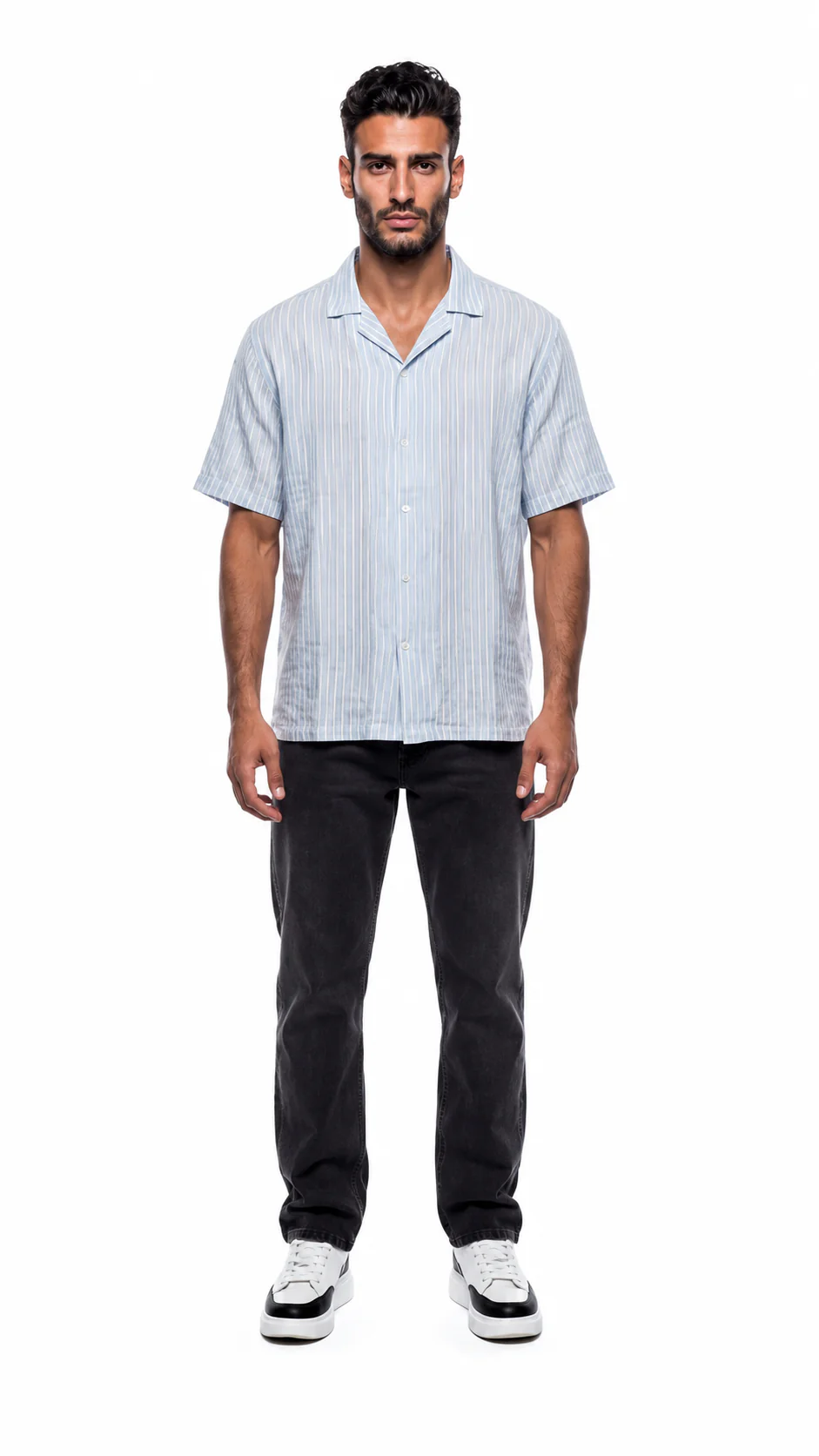 Men's Striped Linen Shirt - Image 3
