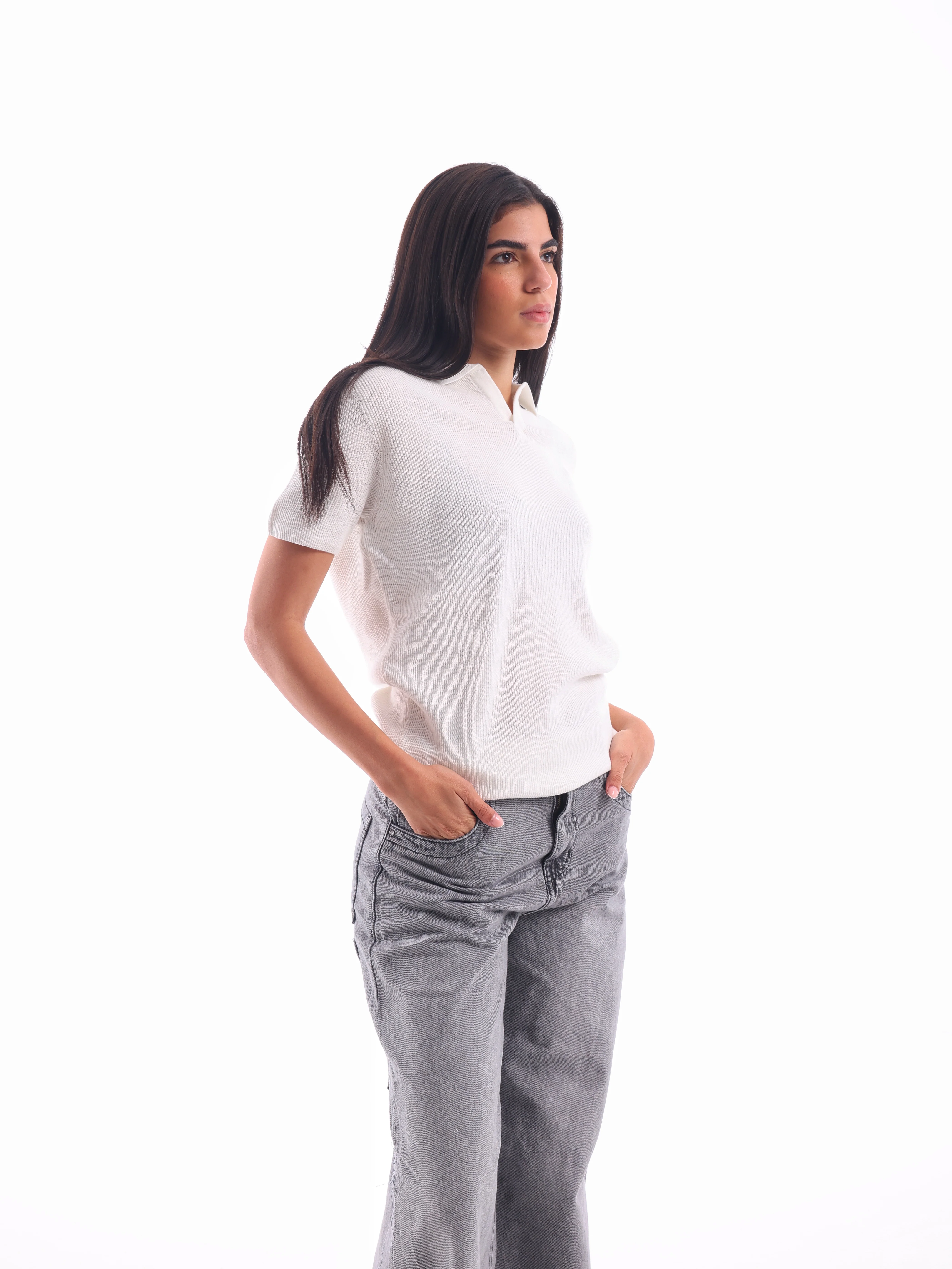Ribbed Knitted Polo - Image 14