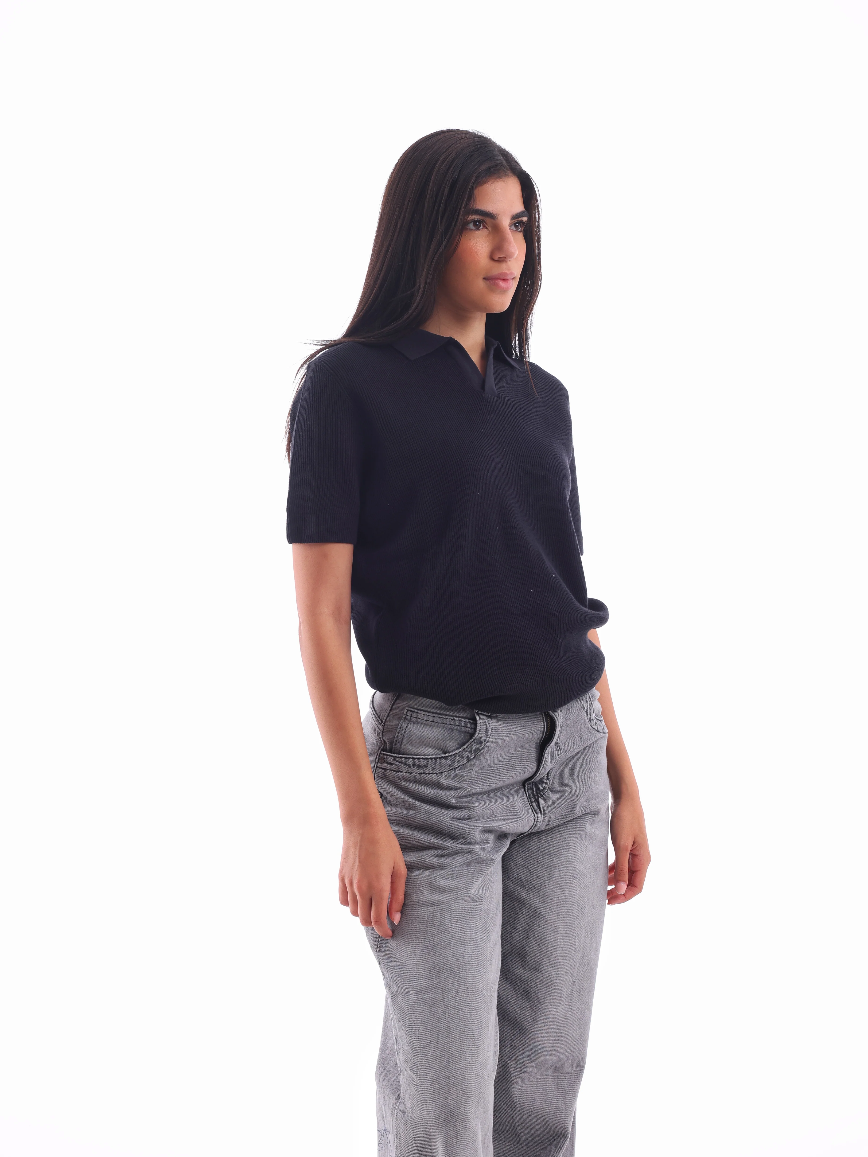 Ribbed Knitted Polo - Image 4