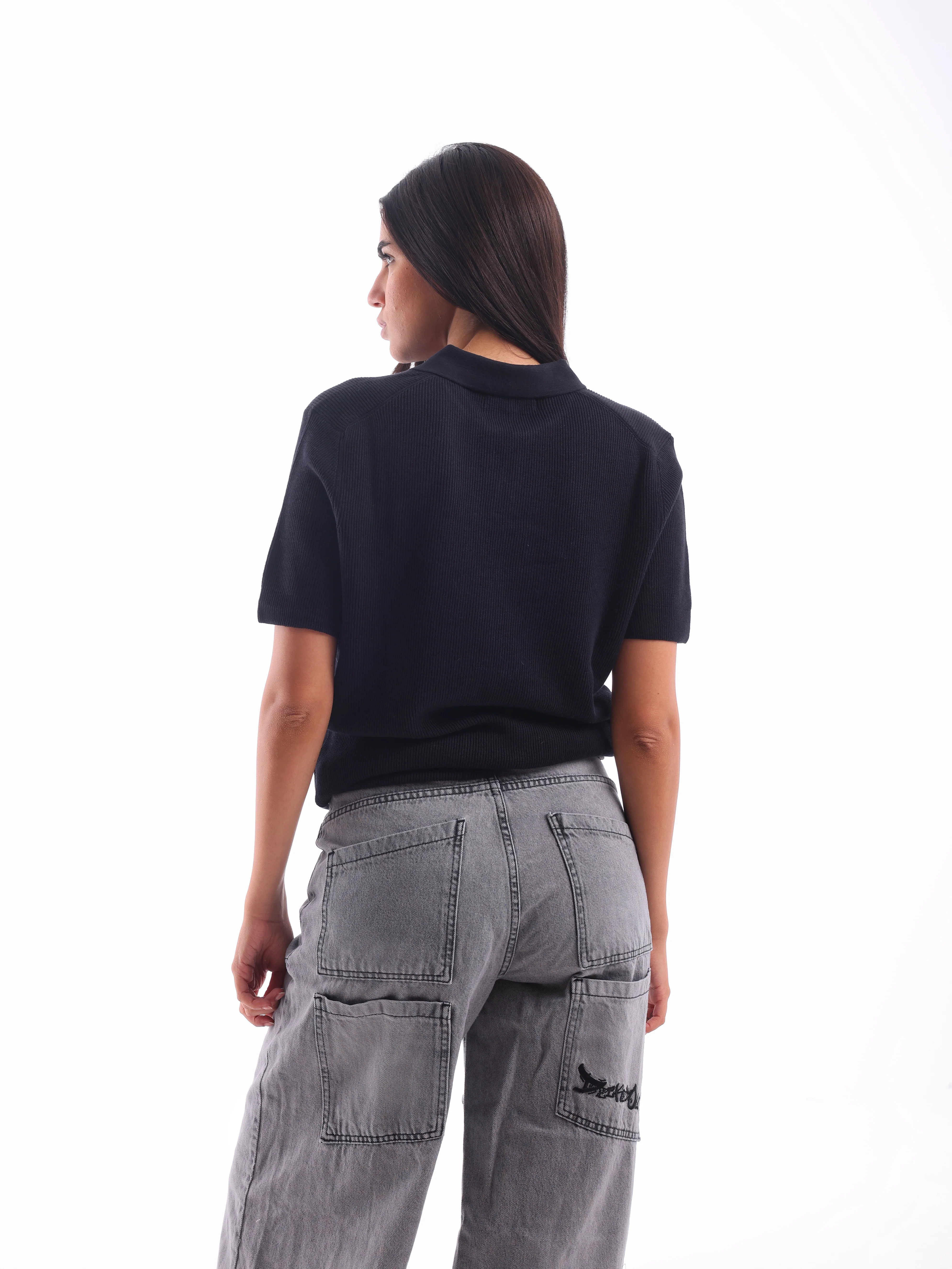 Ribbed Knitted Polo - Image 5