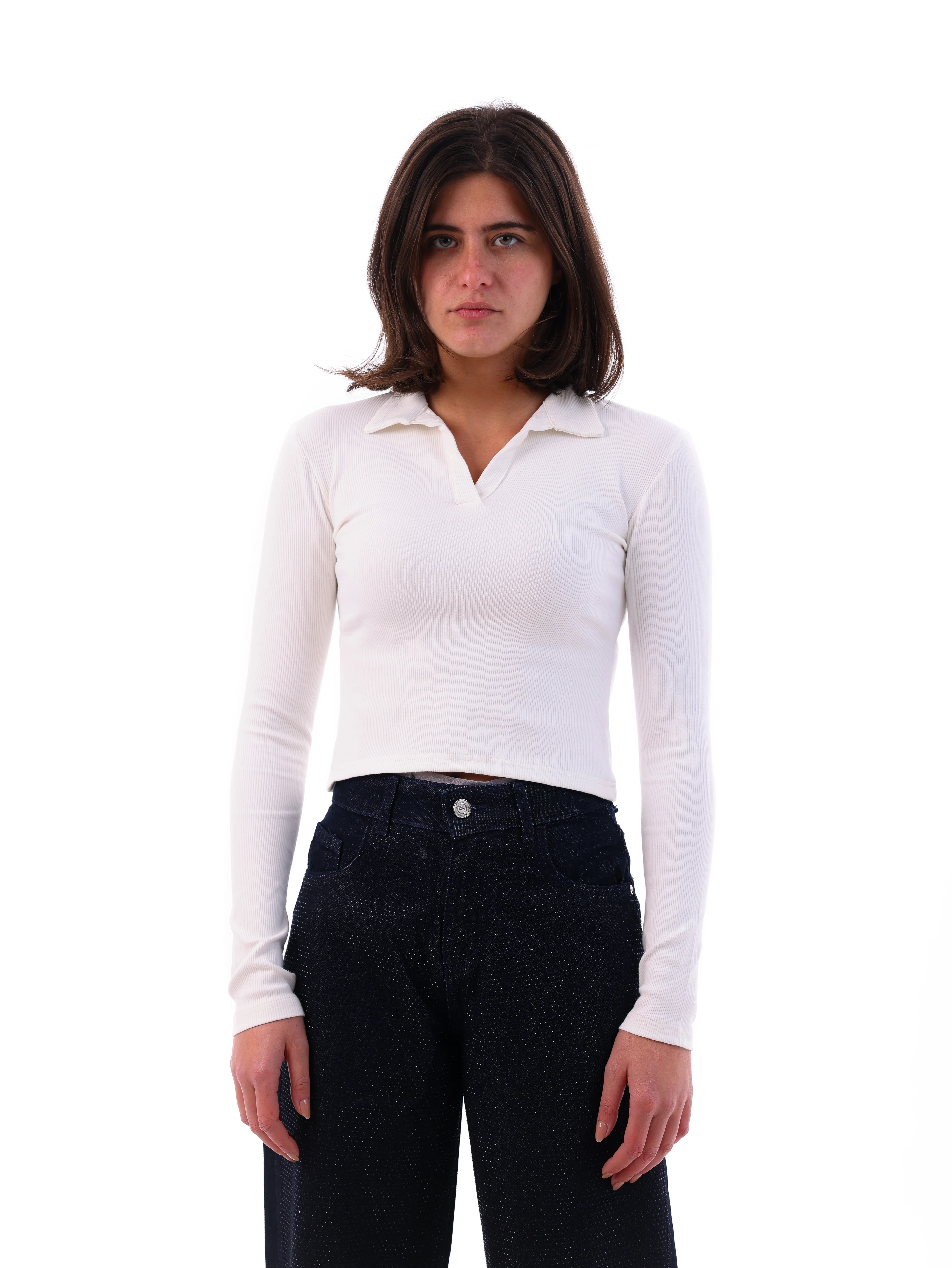 Ribbed Long-Sleeve Polo - Image 13