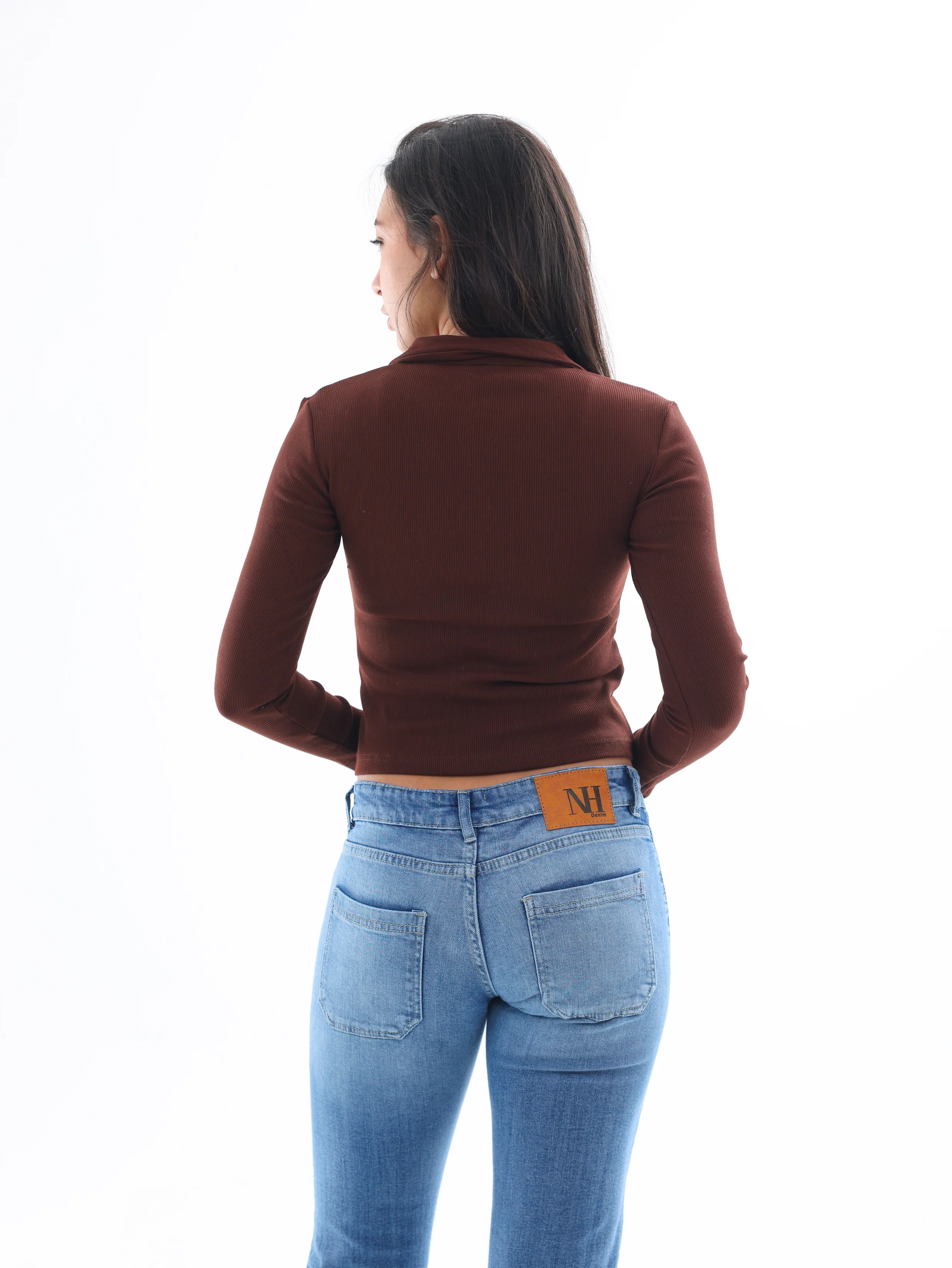 Ribbed Long-Sleeve Polo - Image 3