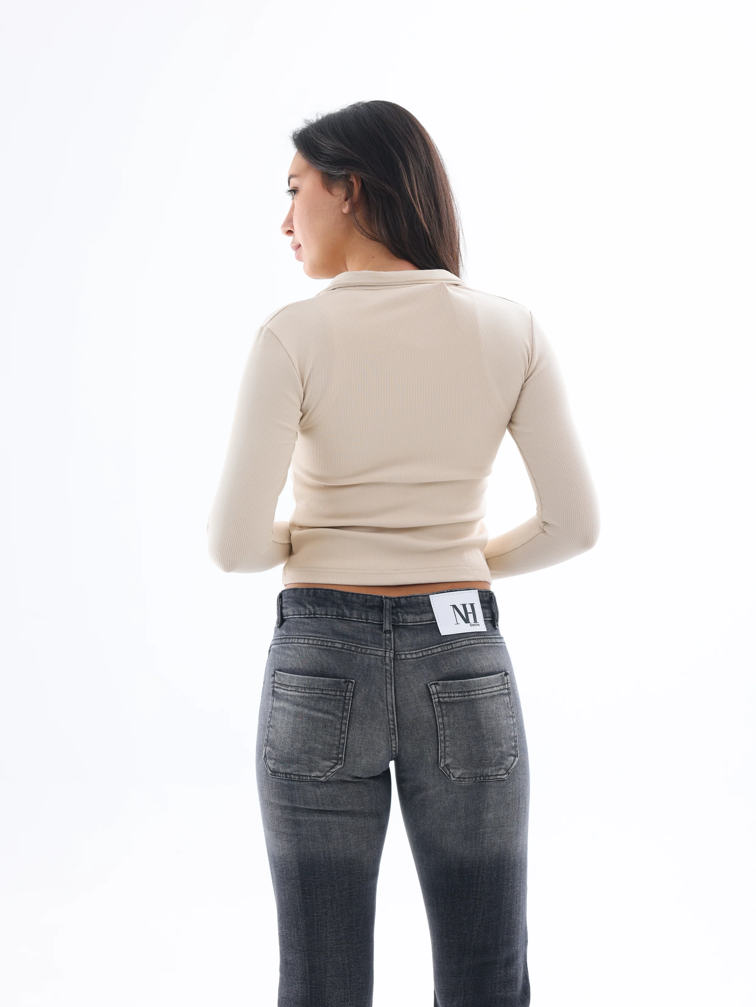 Ribbed Long-Sleeve Polo - Image 9
