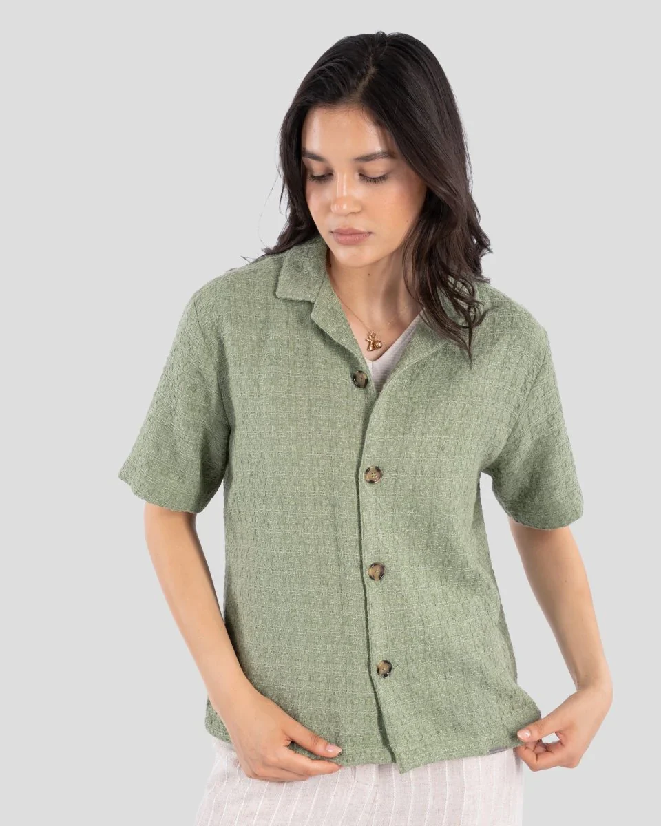 Sage Knitted Shirt - Image 4