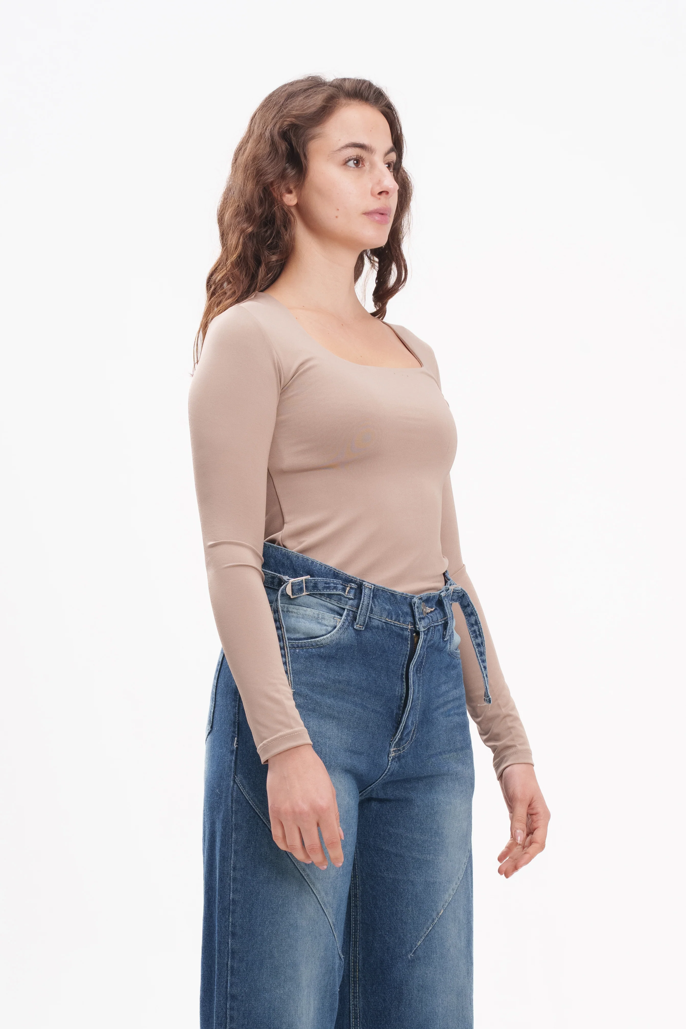 Long-Sleeve Square Neck Top - Image 16
