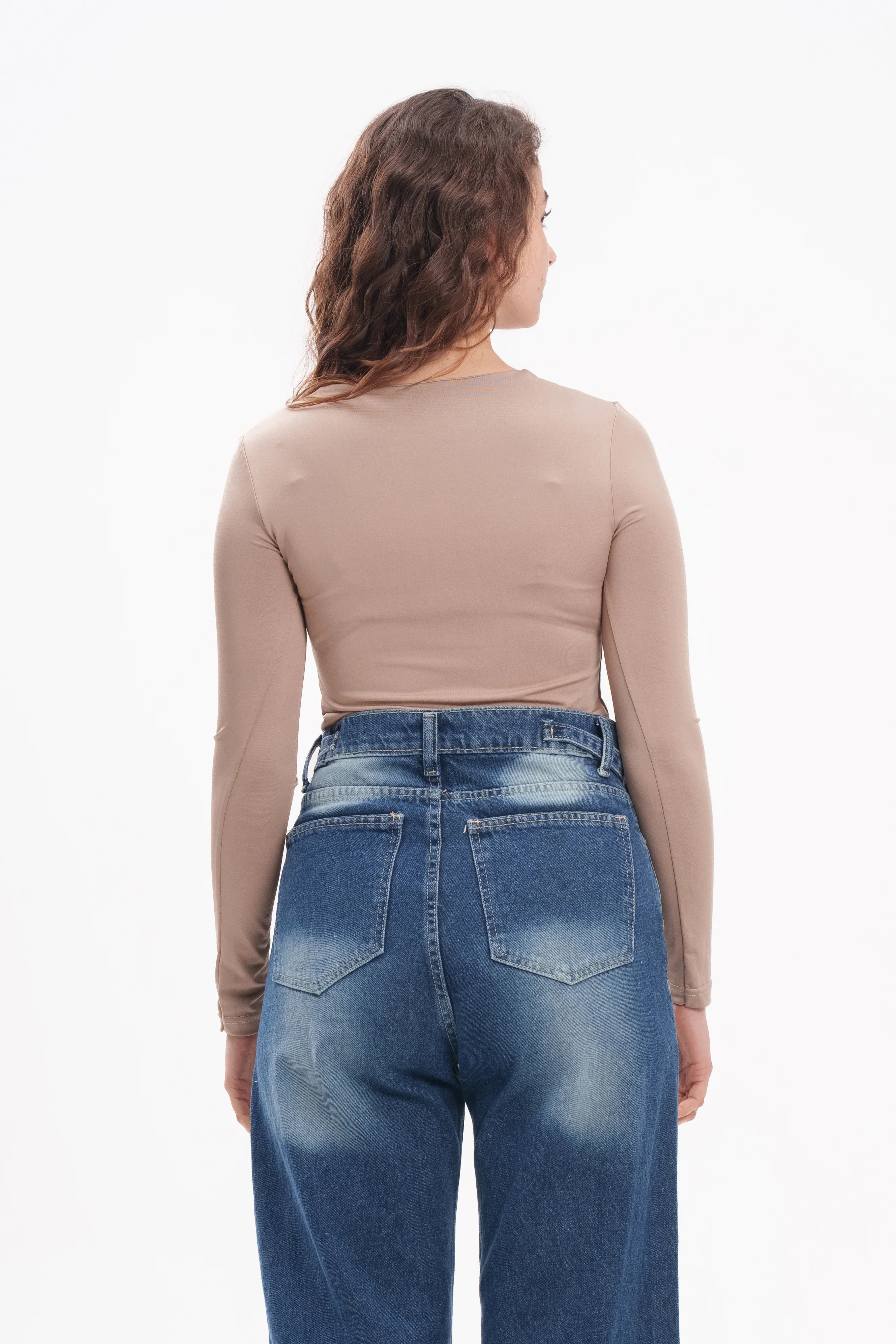 Long-Sleeve Square Neck Top - Image 18