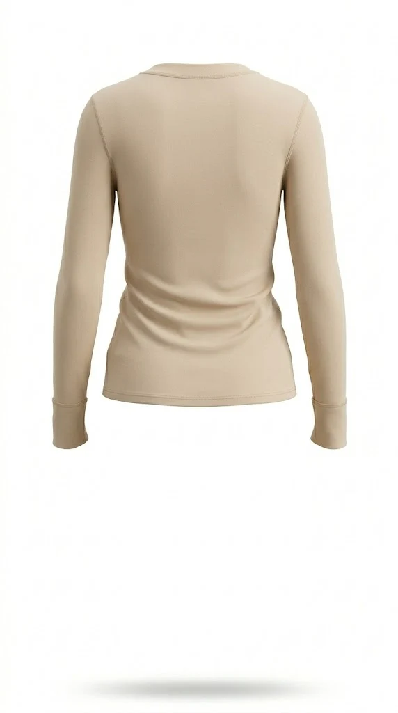 Long-Sleeve Square Neck Top - Image 32
