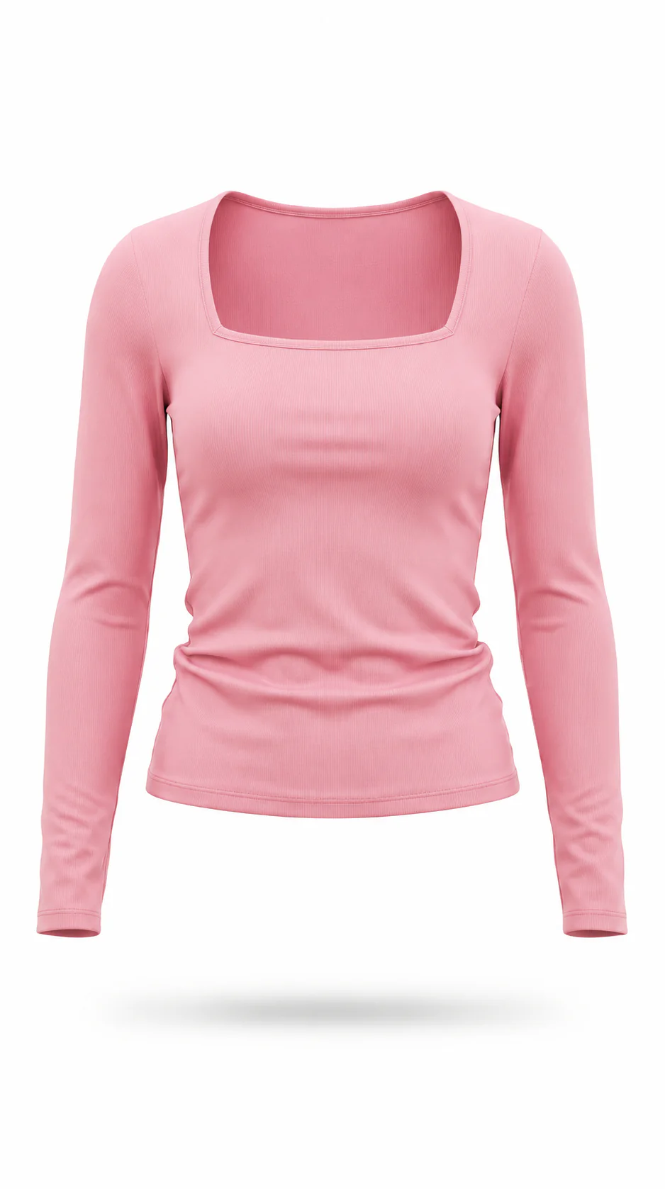 Long-Sleeve Square Neck Top - Image 37