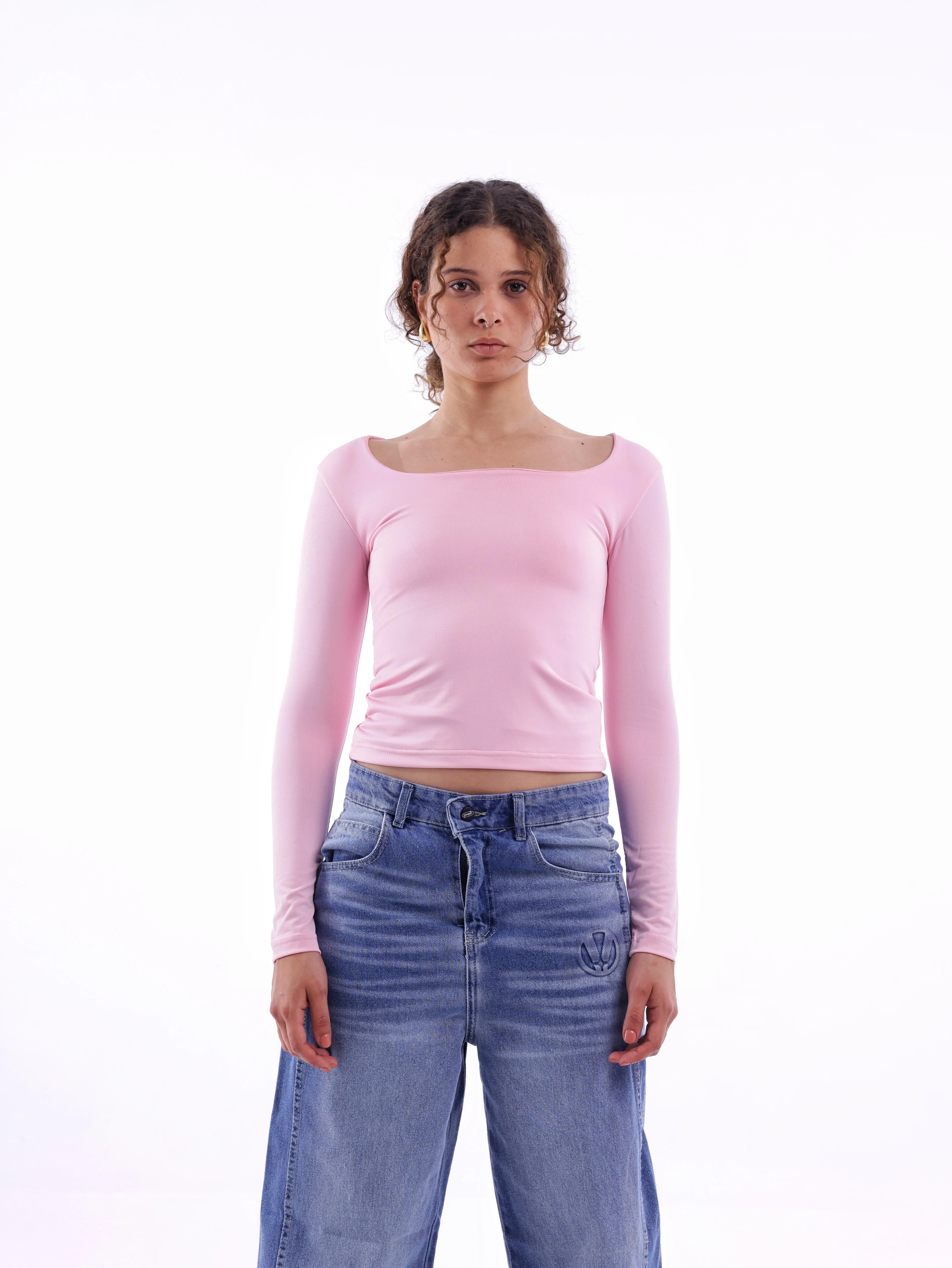 Long-Sleeve Square Neck Top - Image 39