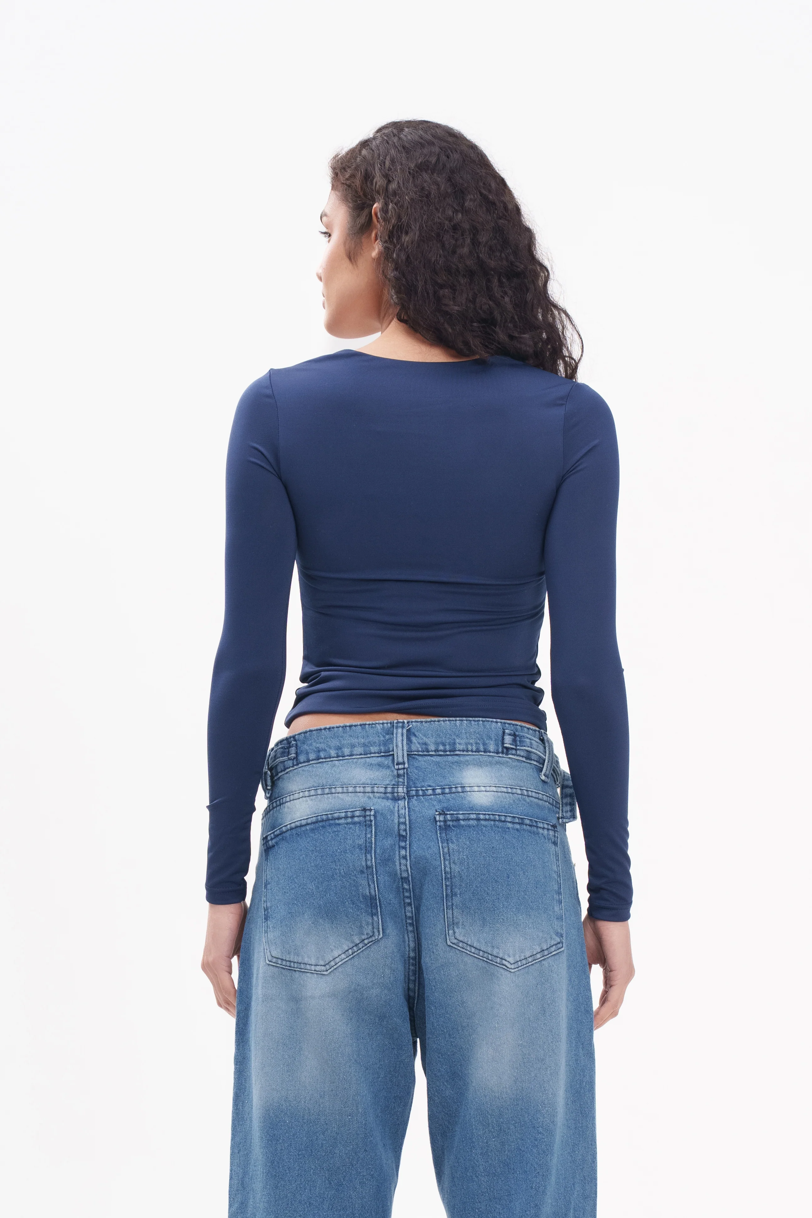 Long-Sleeve Square Neck Top - Image 53