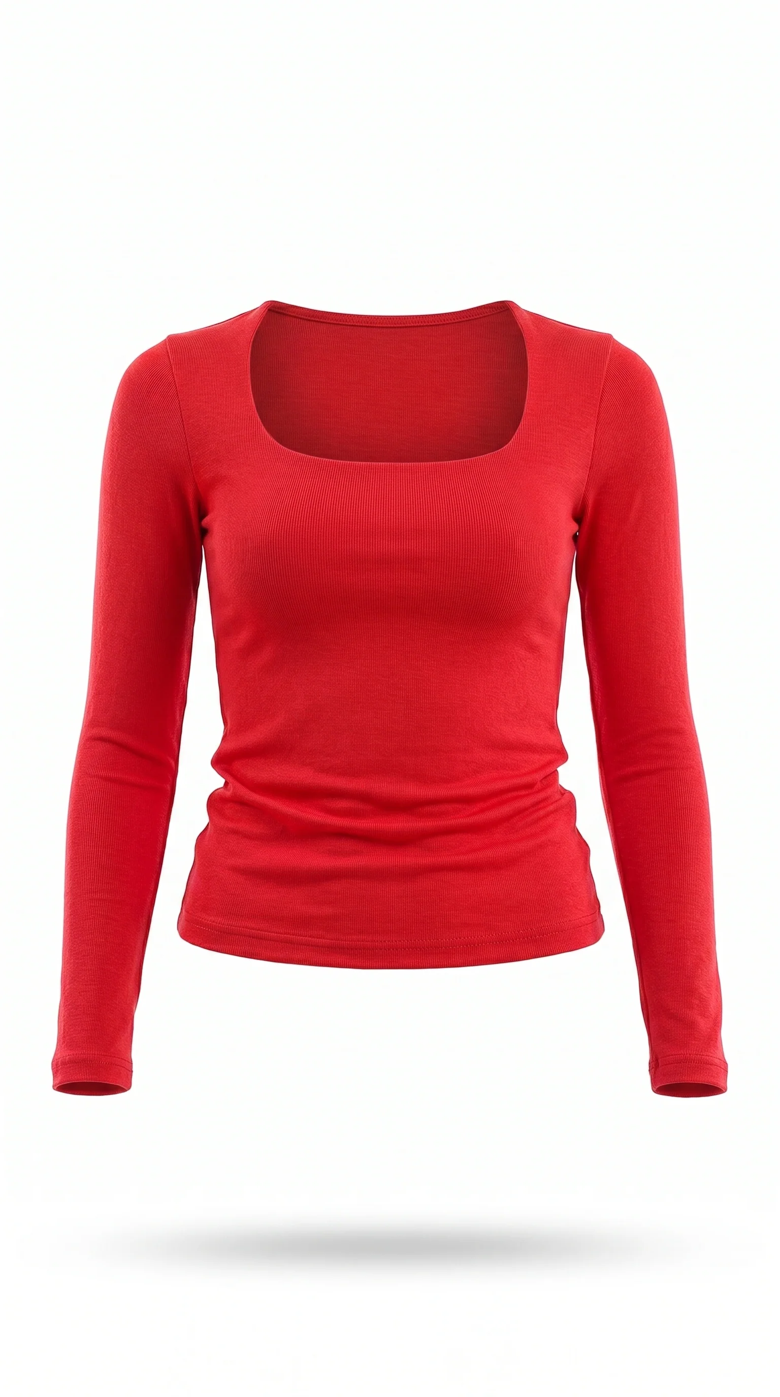 Long-Sleeve Square Neck Top - Image 54