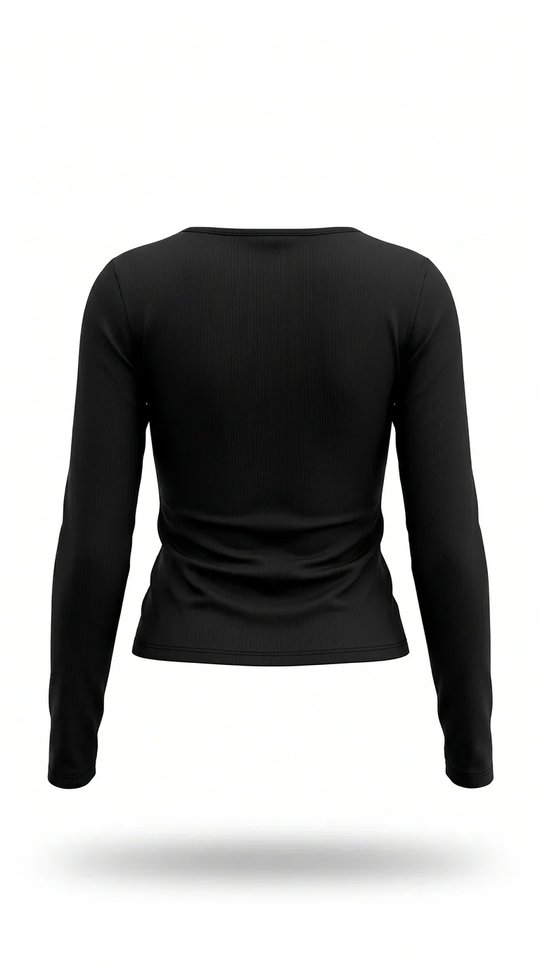 Long-Sleeve Square Neck Top - Image 60