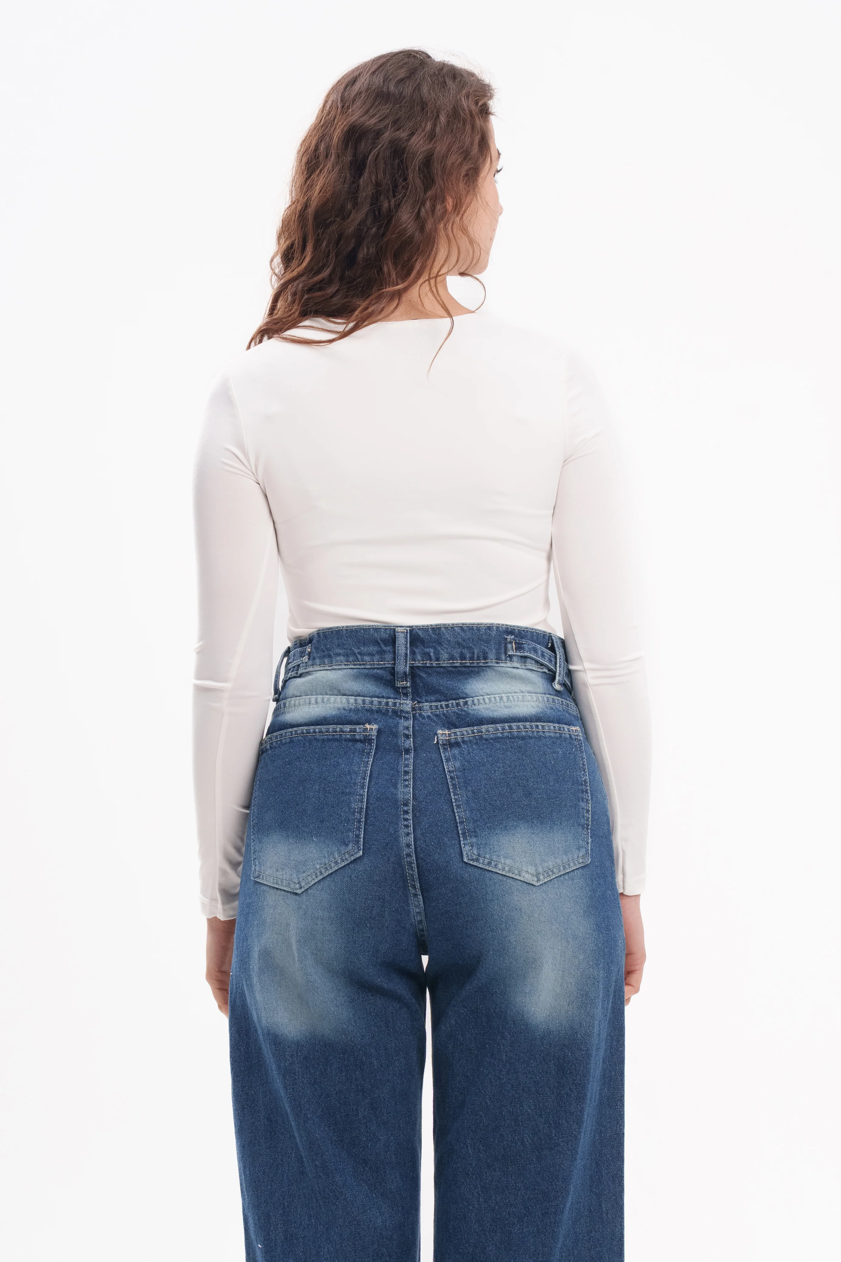 Long-Sleeve Square Neck Top - Image 77