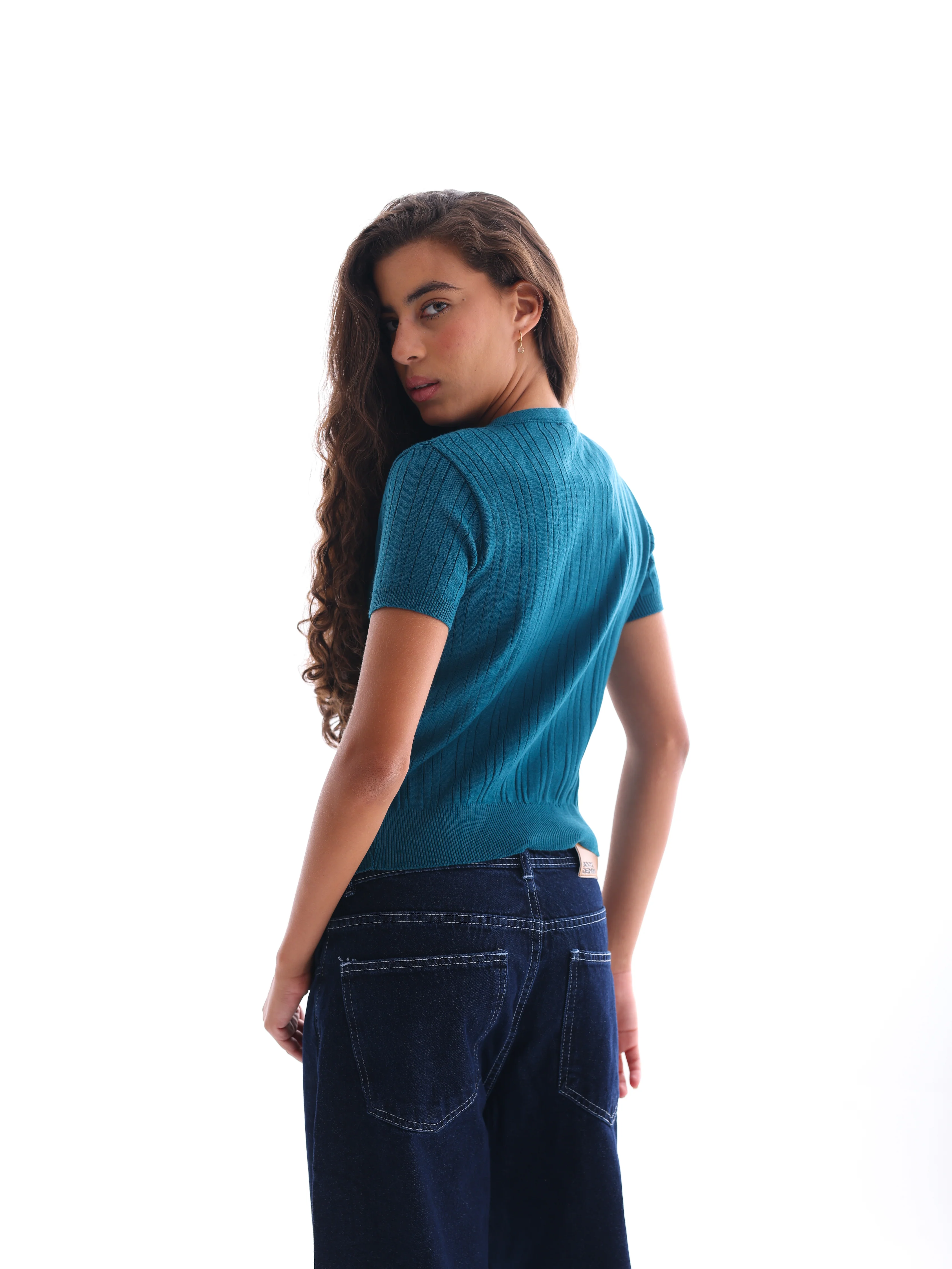Star Cropped Knitted Top - Image 4