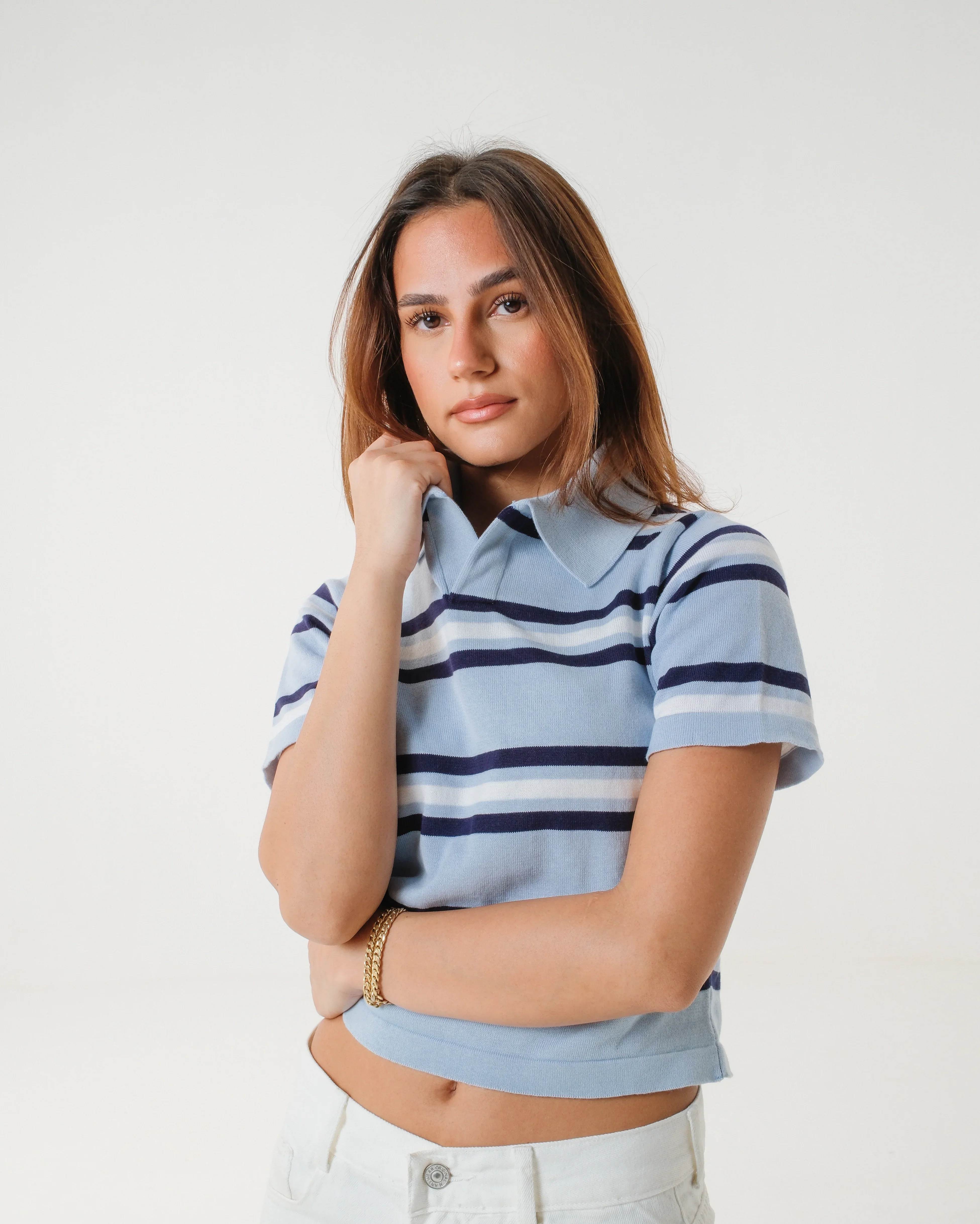 Stripe Knit Polo - Image 10