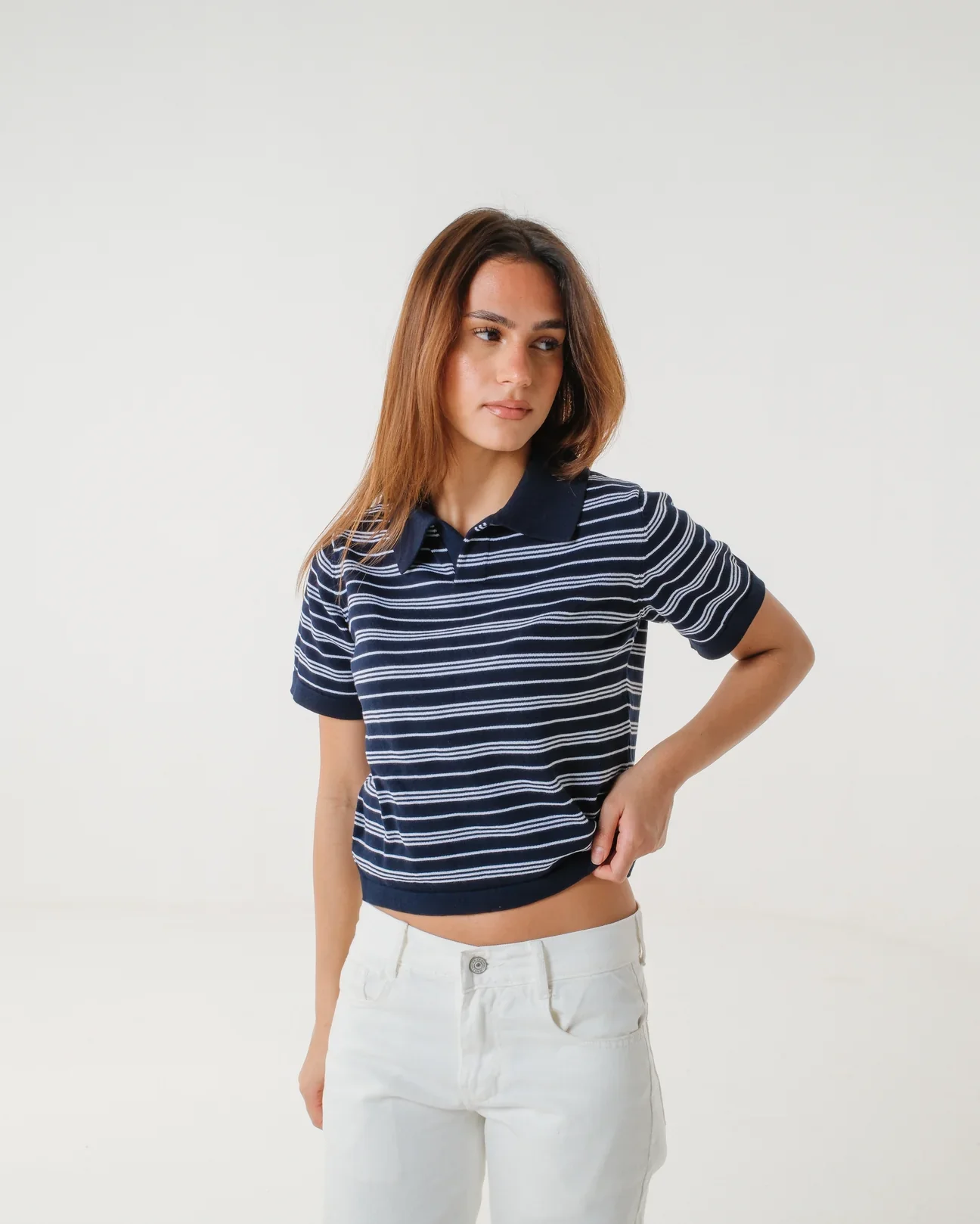 Stripe Knit Polo - Image 14