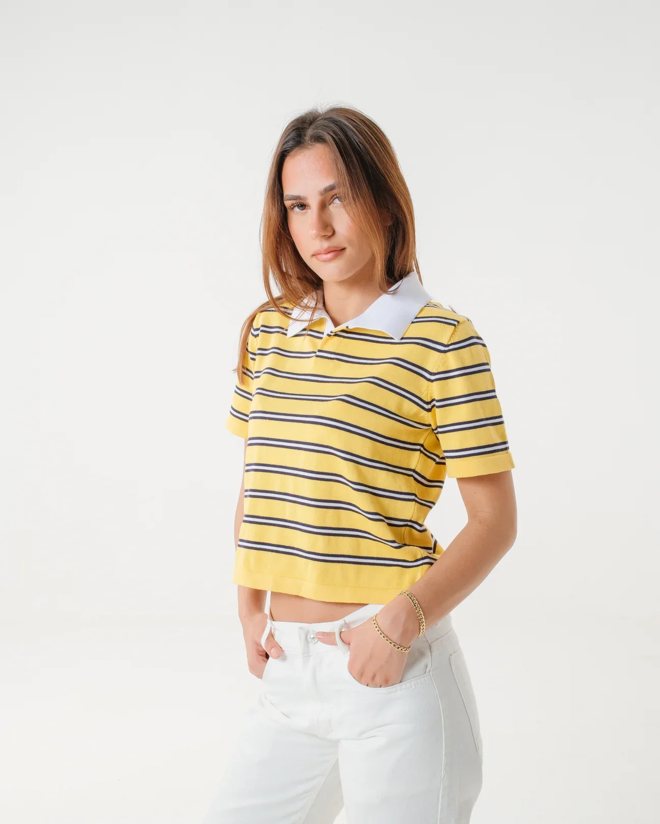 Stripe Knit Polo - Image 20