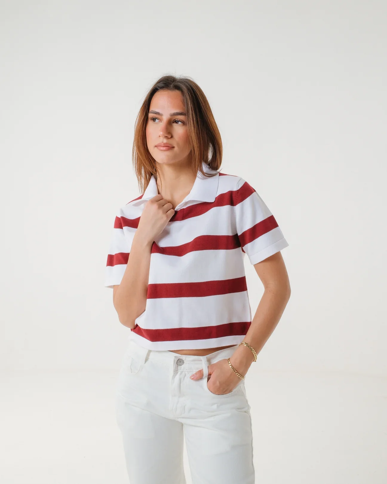 Stripe Knit Polo - Image 5