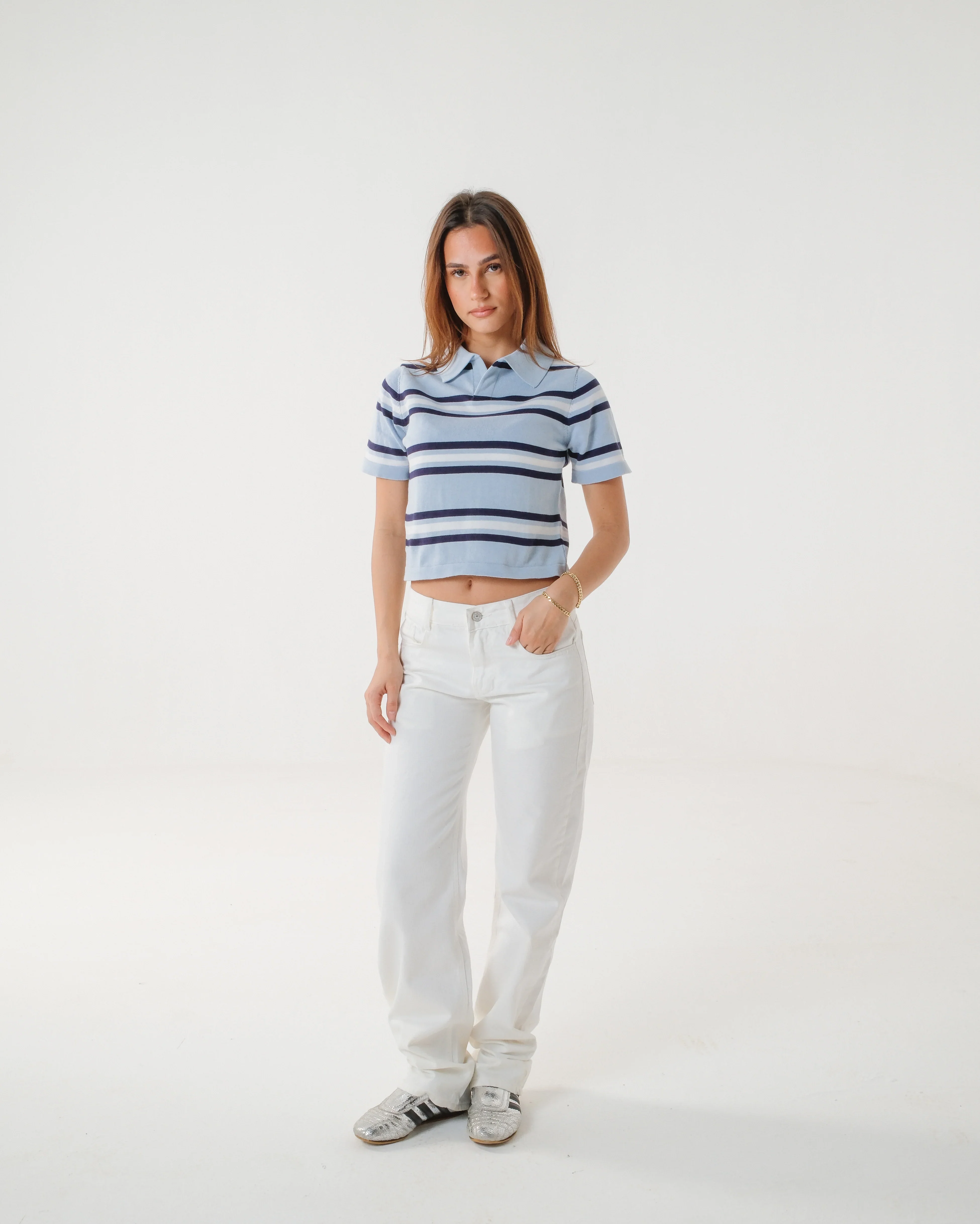 Stripe Knit Polo - Image 8