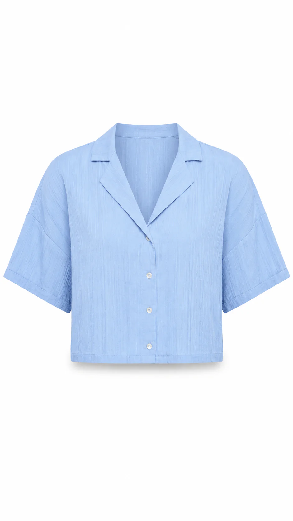 Striped Cropped Linen Shirt
