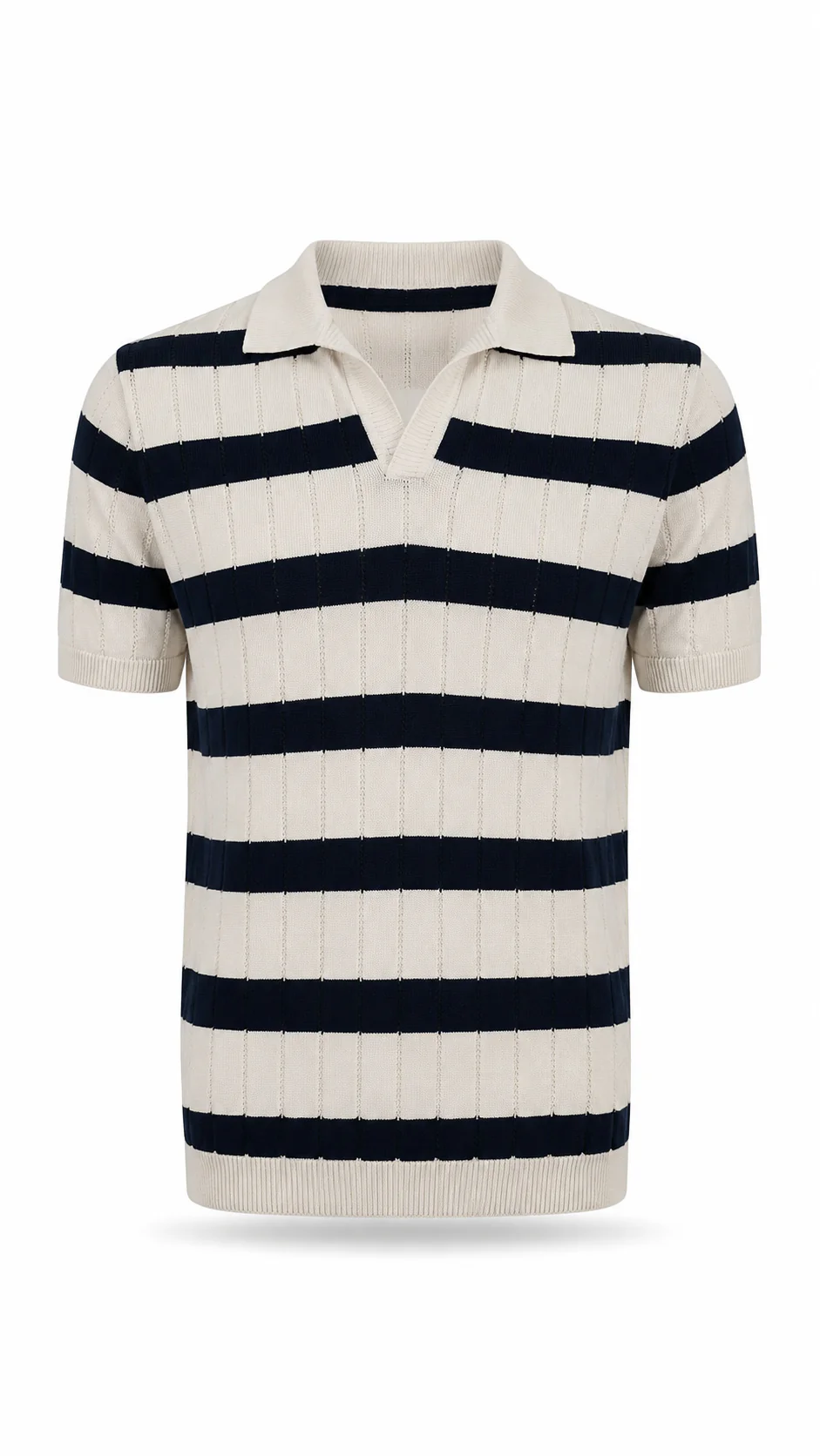 Striped Knit Polo - Image 2