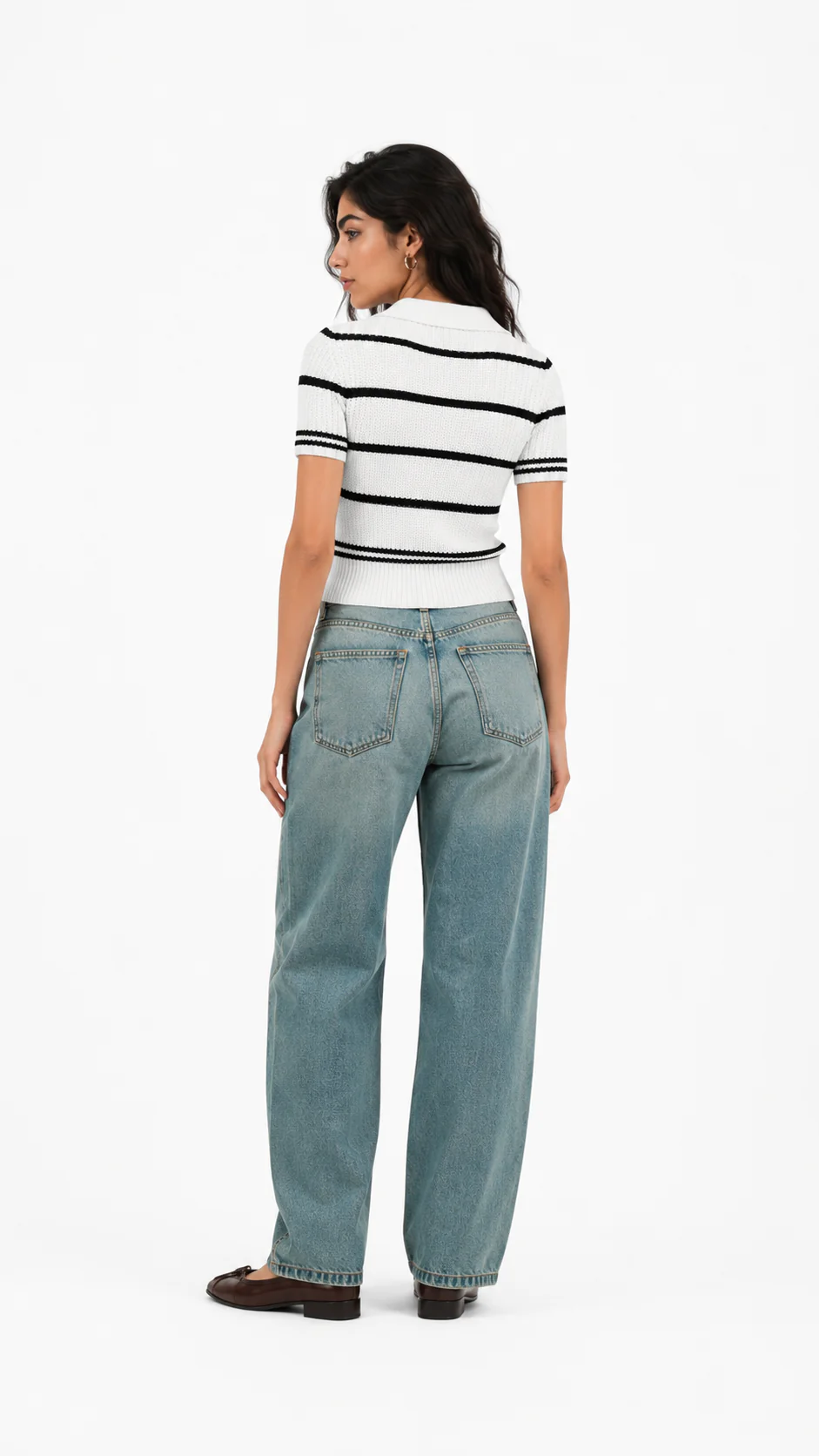 Striped Knitted Polo - Image 4