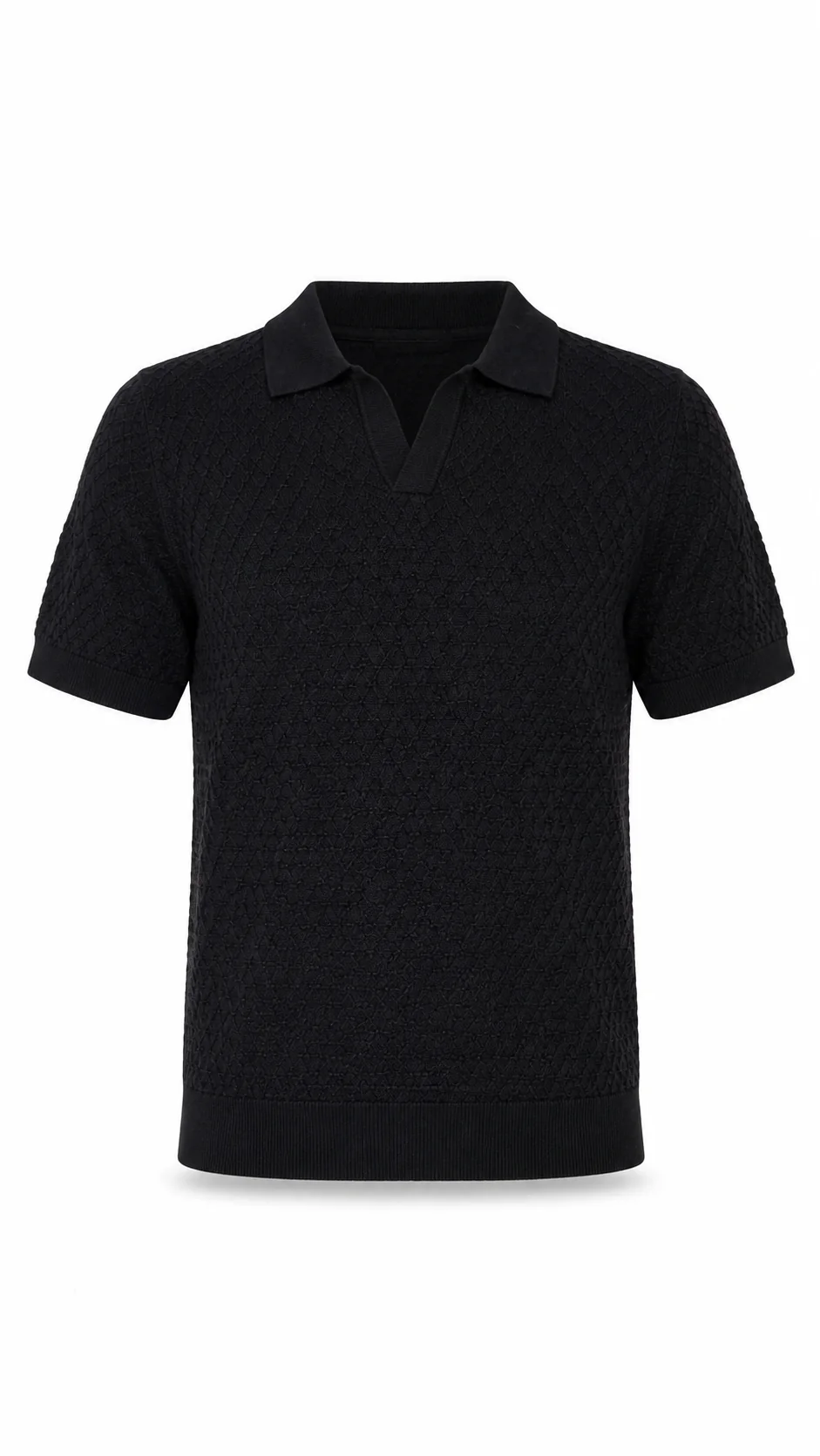 Textured Knit Polo - Image 4