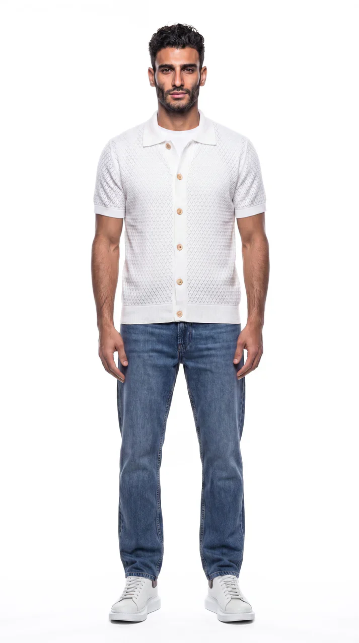 Textured Knit Shirt-2 - Image 4