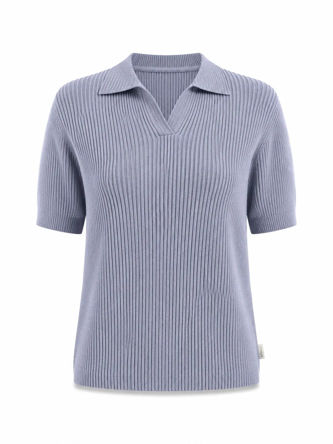 Textured Rib Knit Polo - Image 11