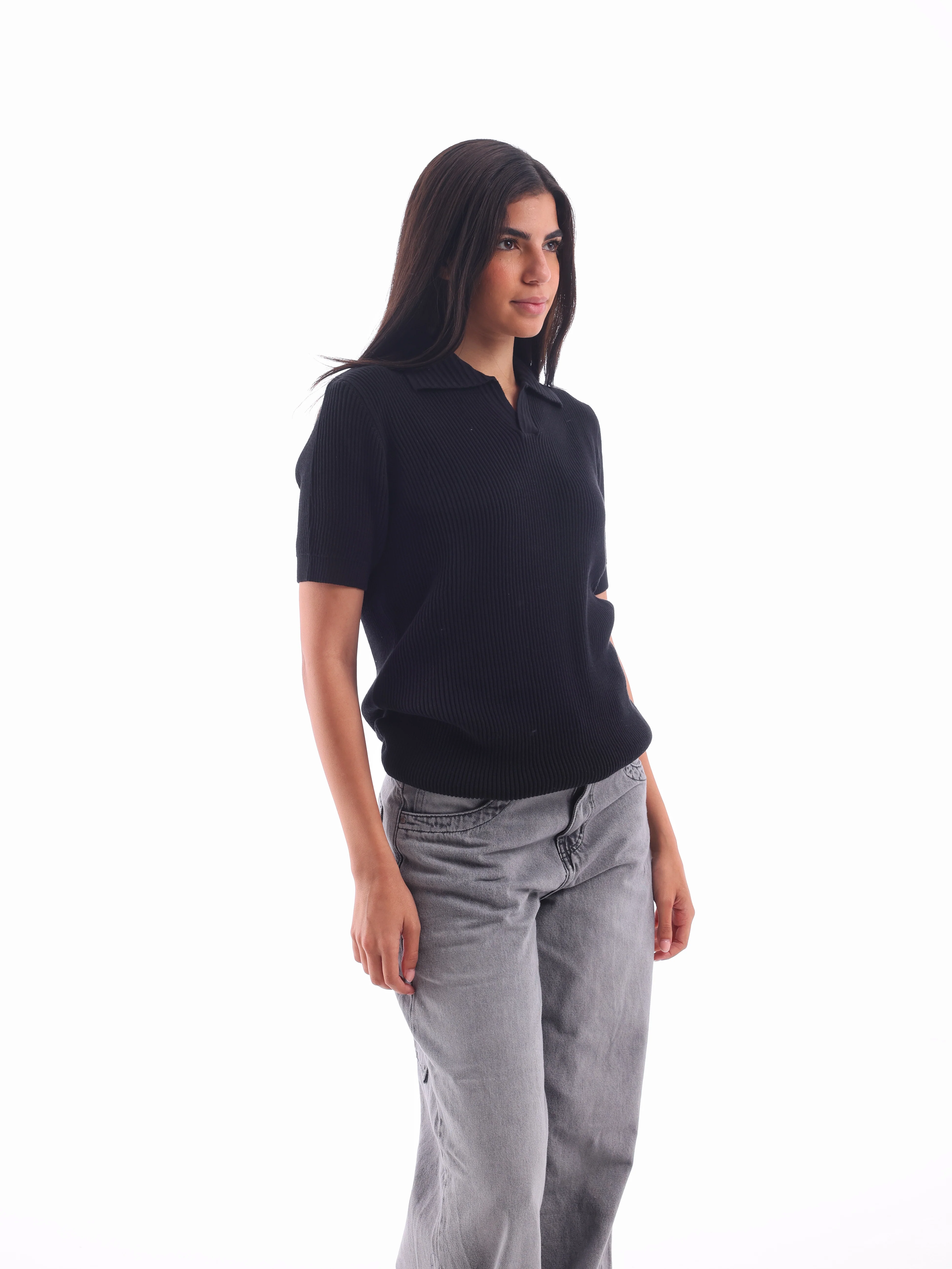 Textured Rib Knit Polo - Image 18